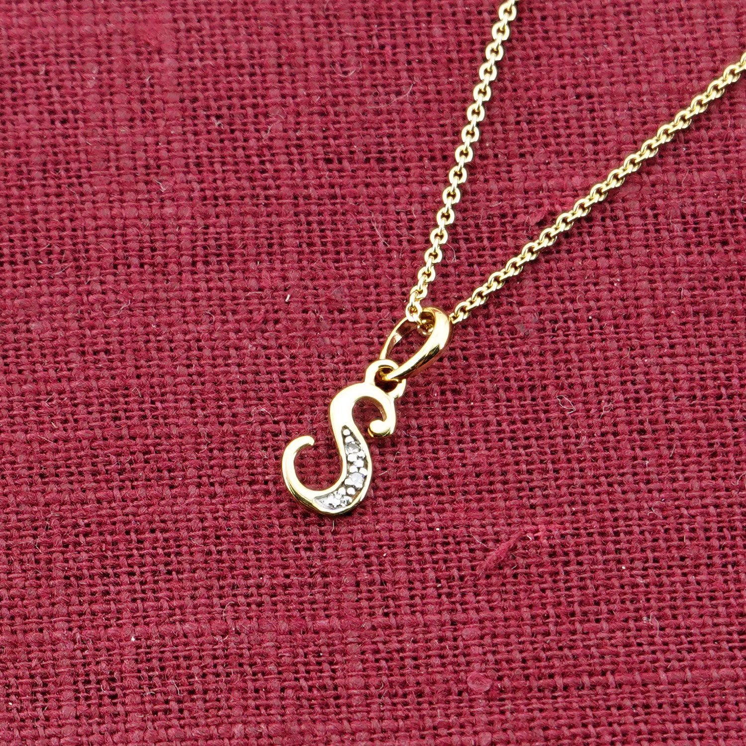 trendor Kette mit Anhänger Buchstaben-Anhänger S Gold 333/8K mit vergoldete günstig online kaufen