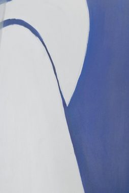 YS-Art Gemälde Sandy, Leinwandbild Unbekannte Frau in Blau mit Rahmen