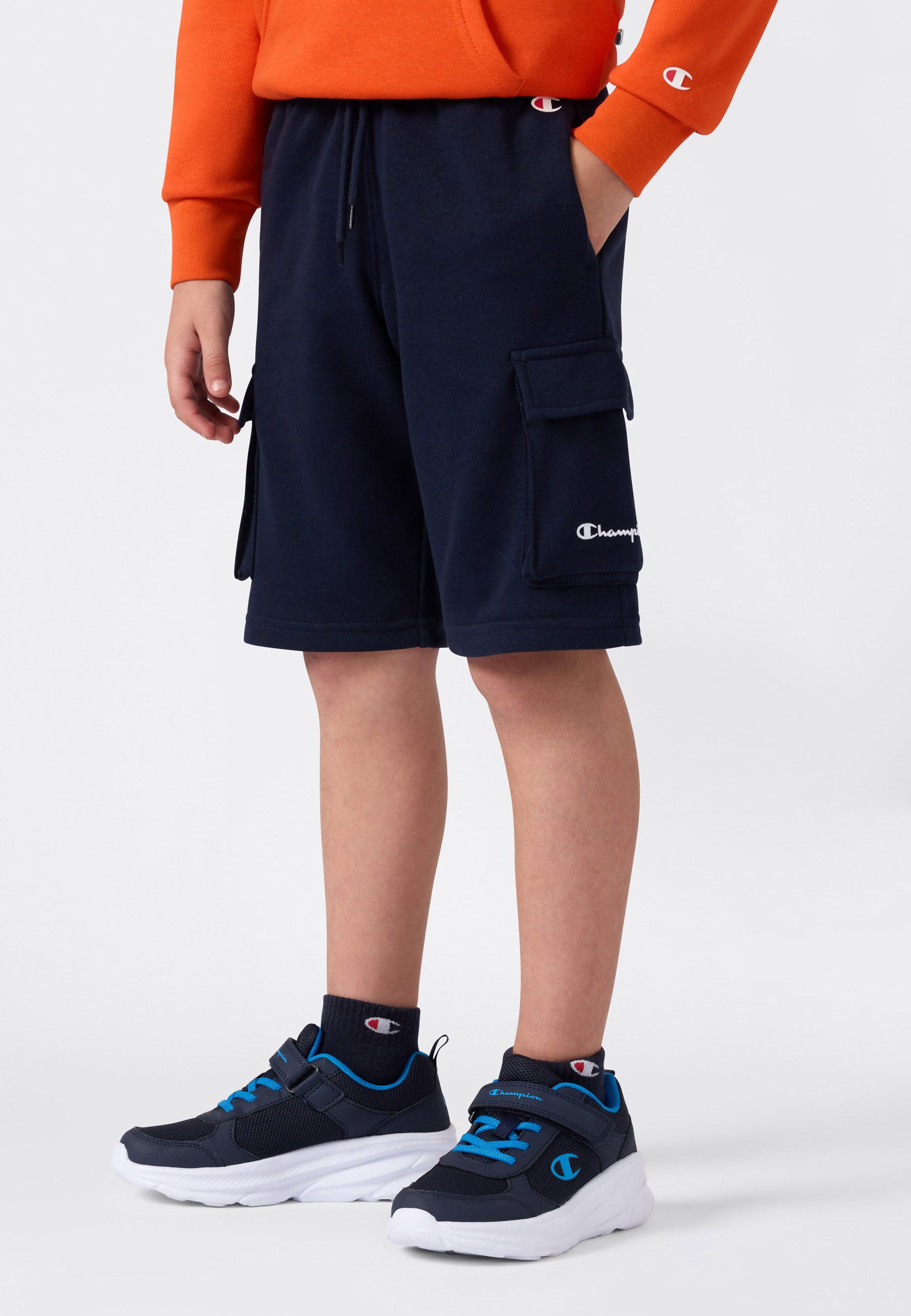 Champion Sweatshorts ICONS Shorts mit Logodruck, aus Baumwolle und Polyester, auch in großen Größen