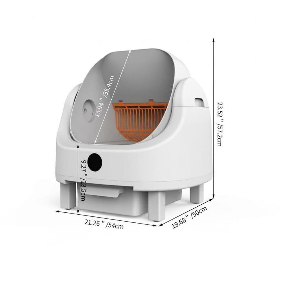 GarveeMore Katzentoilette Selbstreinigende Katzentoilette Automatische Katzentoilette 96 L