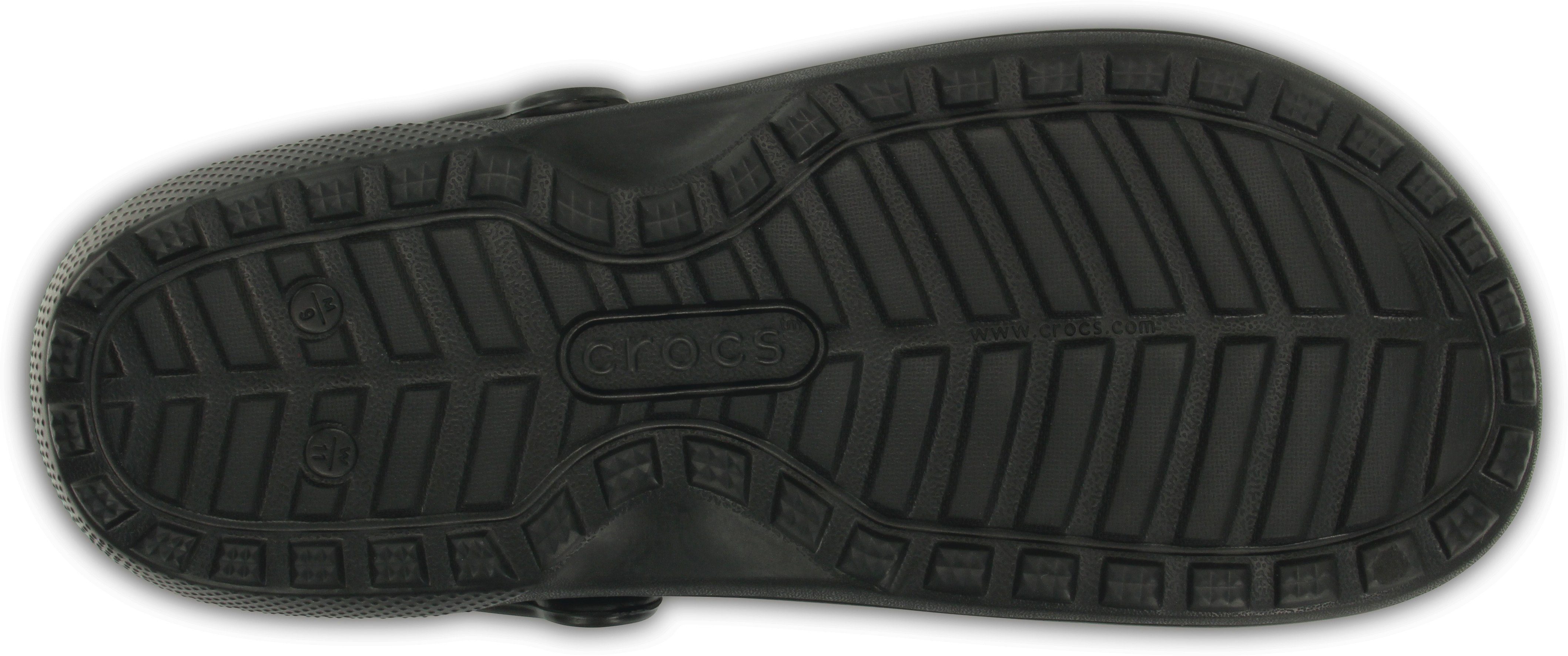 Lined Fellimitat Crocs Hausschuh Classic mit schwarz-uni kuscheligem Clog