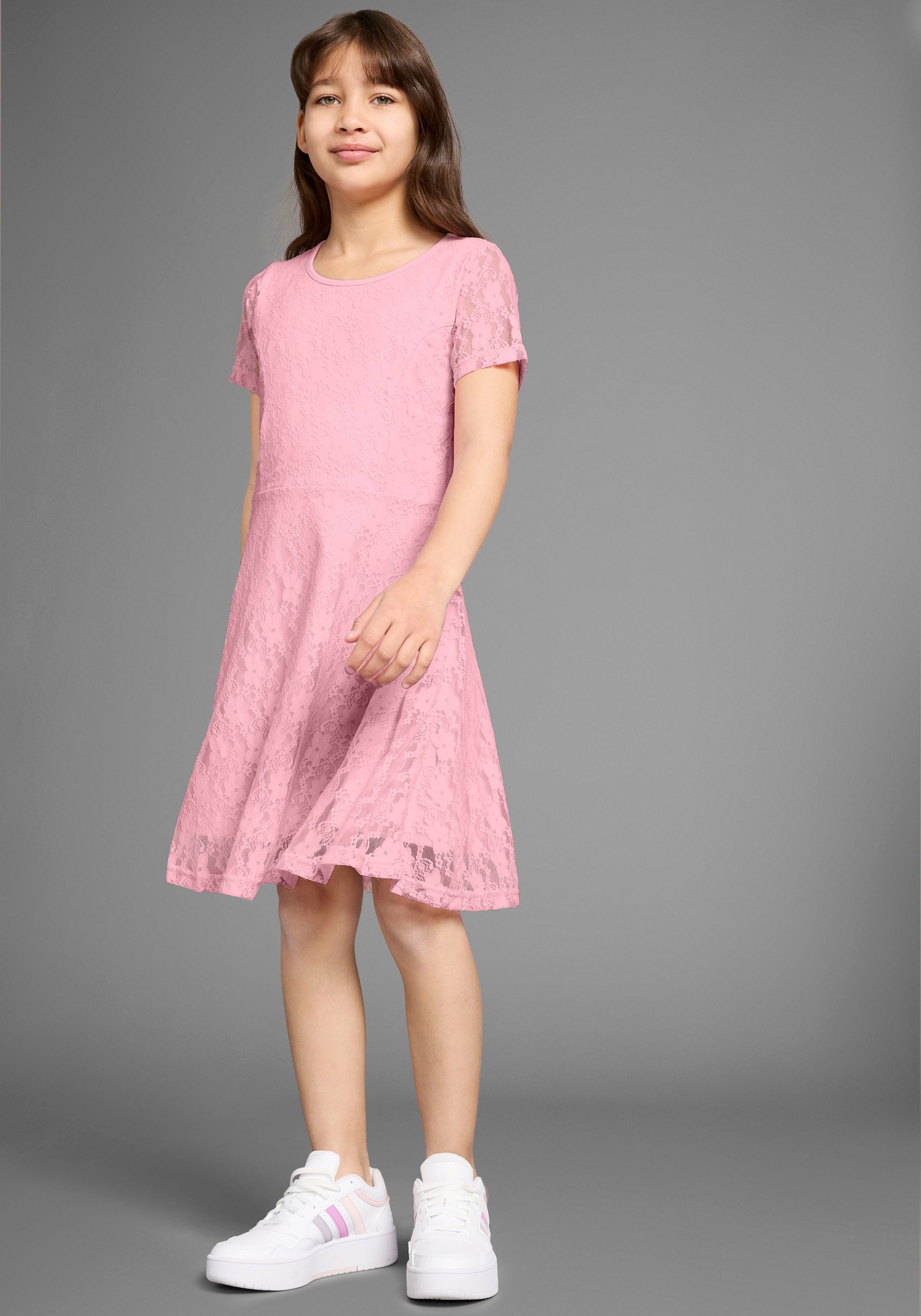 Spitzenkleid Jerseykleid mit aufwendiger Spitze