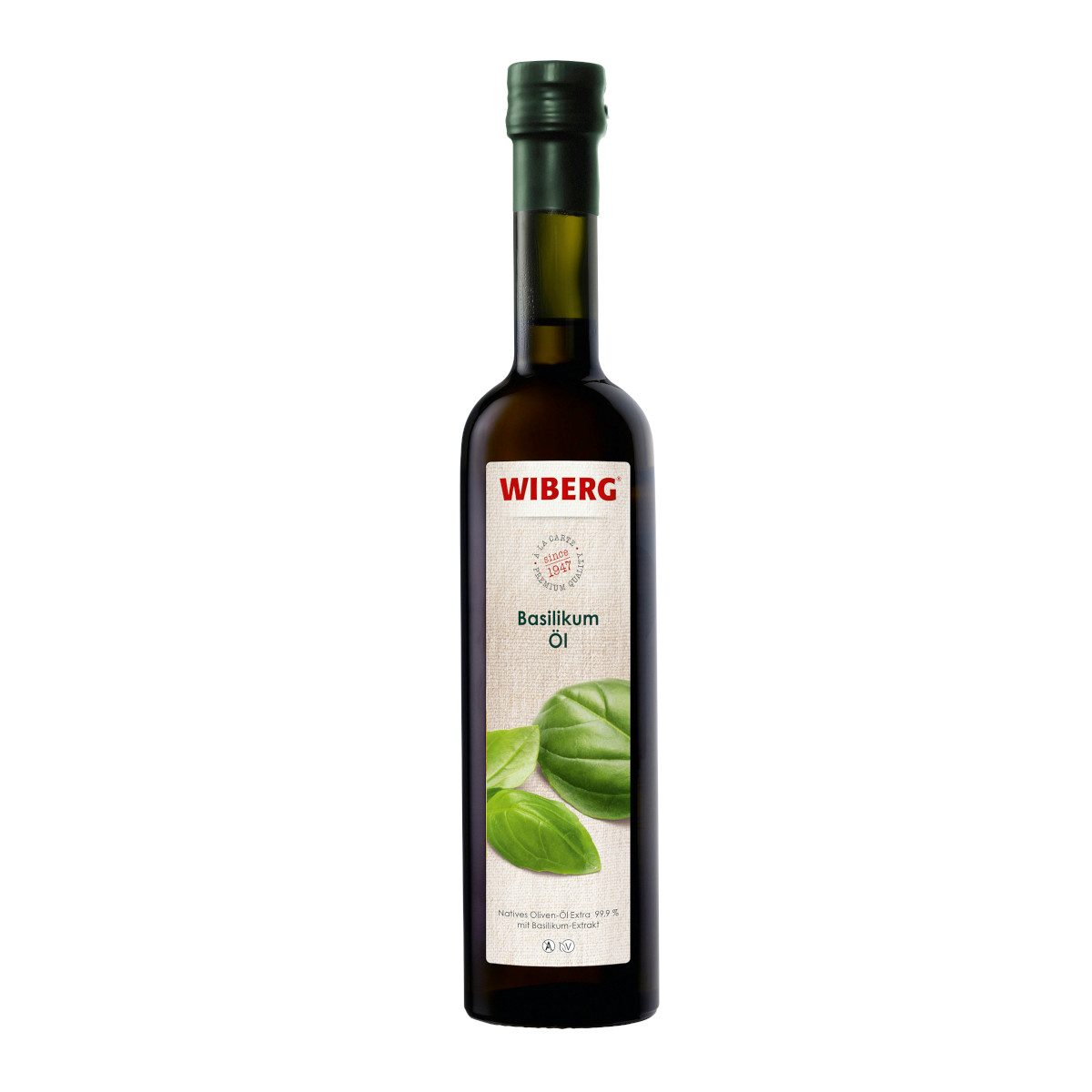 WIBERG Speiseöl, Wiberg Basilikum Öl aus hochwertigem Nativem Olivenöl Flasche 500ml