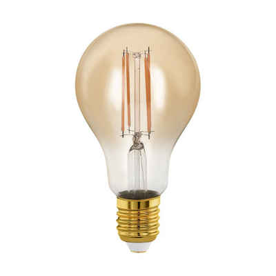 EGLO LED-Leuchtmittel Filament Birne A75 4W = 28W E27 Gold 300lm 1700K, extra warmweiß, Dimmbar