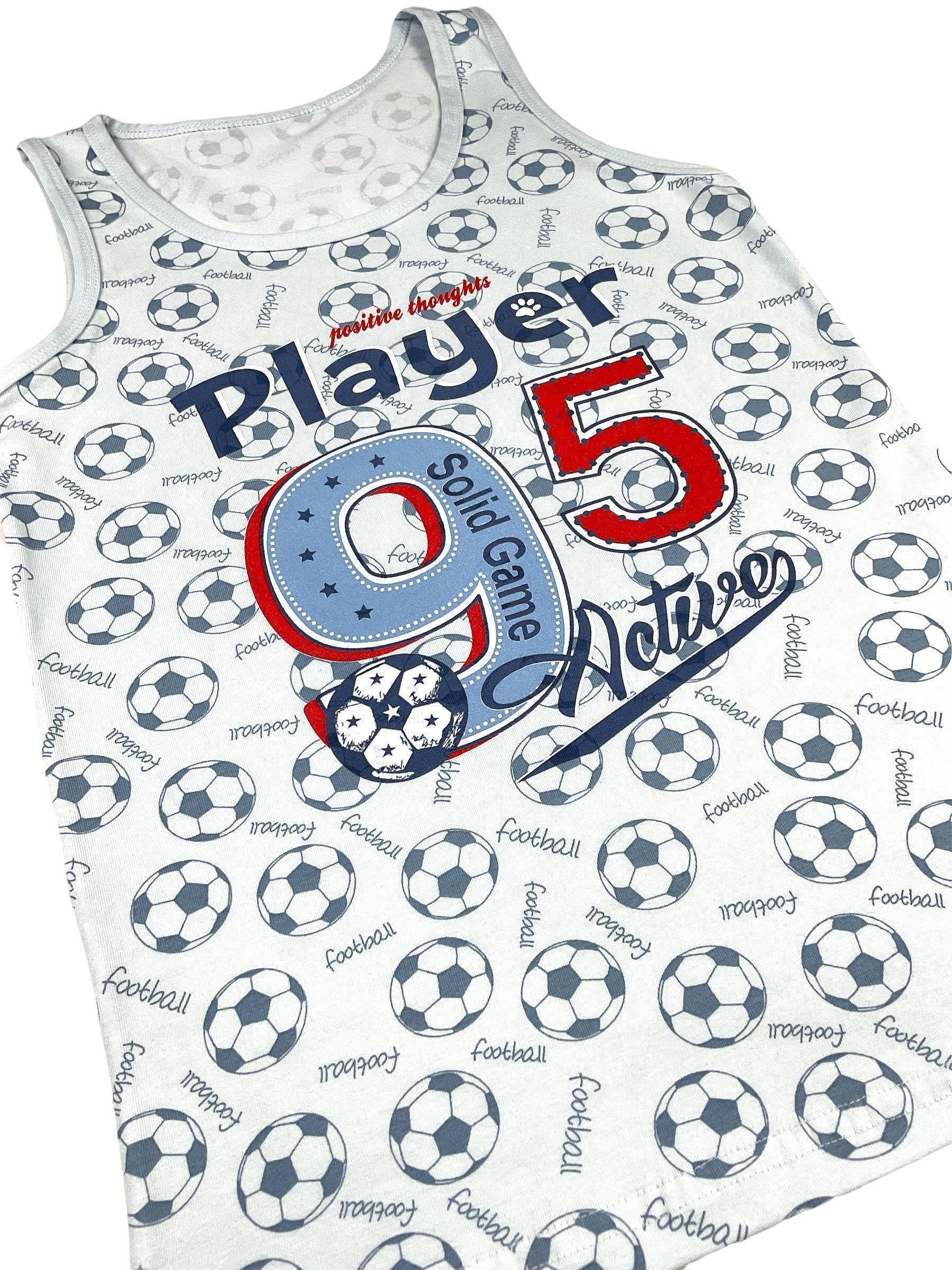 LOREZA Unterhemd 5 Jungen Unterhemden (Spar-Packung, Baumwolle Unterwäsche Tank 5-St) - Player