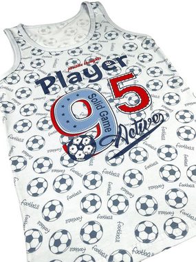 LOREZA Unterhemd 5er Set Jungen Unterhemden - Player - Bunt (Spar-Packung, 5-St)