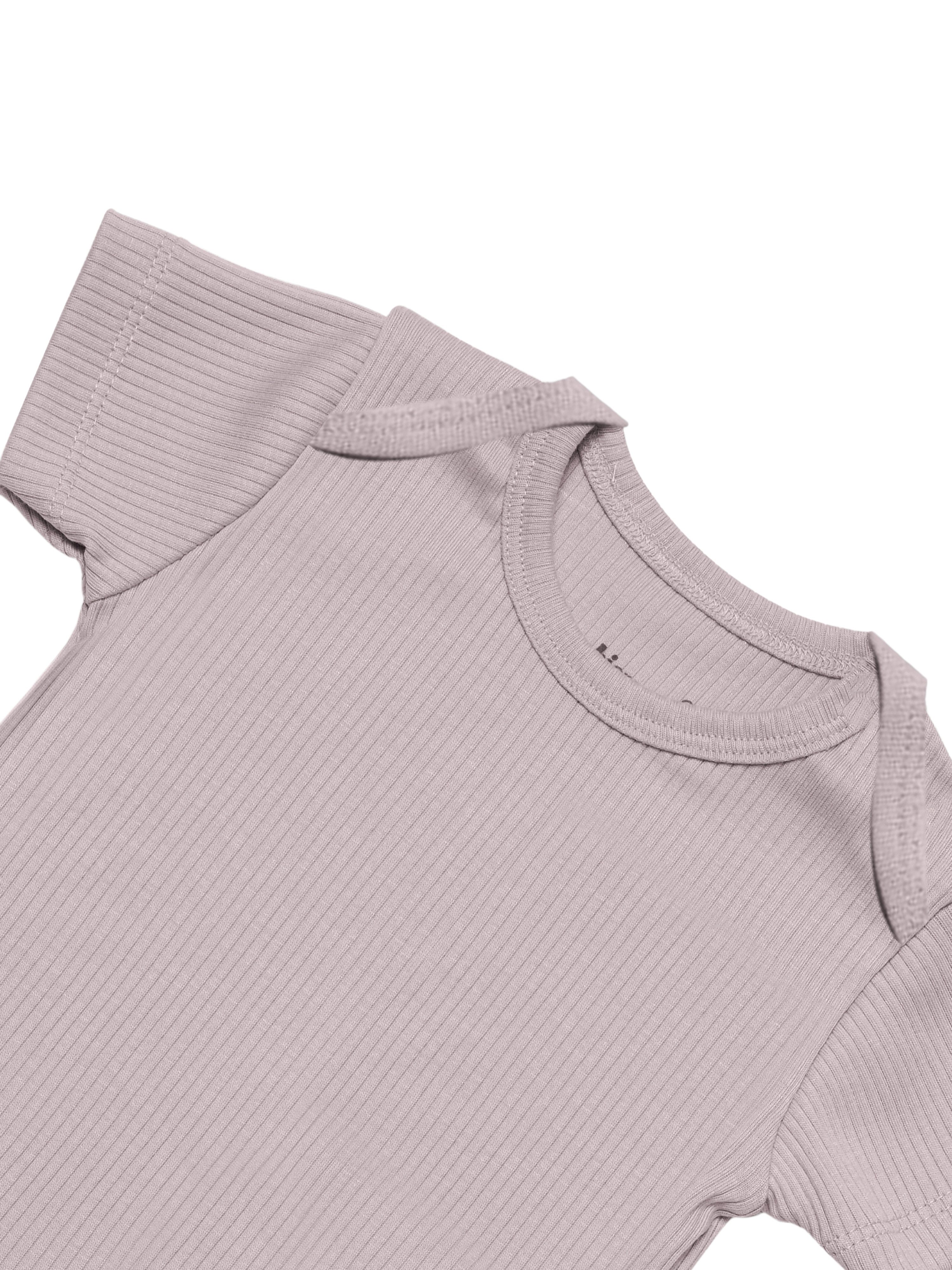 biorganic Kurzarmbody Ripp (3er Pack), Mehrfarbig, Unisex, Baby Body für Jungen und Mädchen (Set, 4-tlg., 3er-Pack Bodys & 1 Beutel) gerippte Textilstruktur (Ripp), Modal und Bio-Baumwolle, Größe 56 - 86
