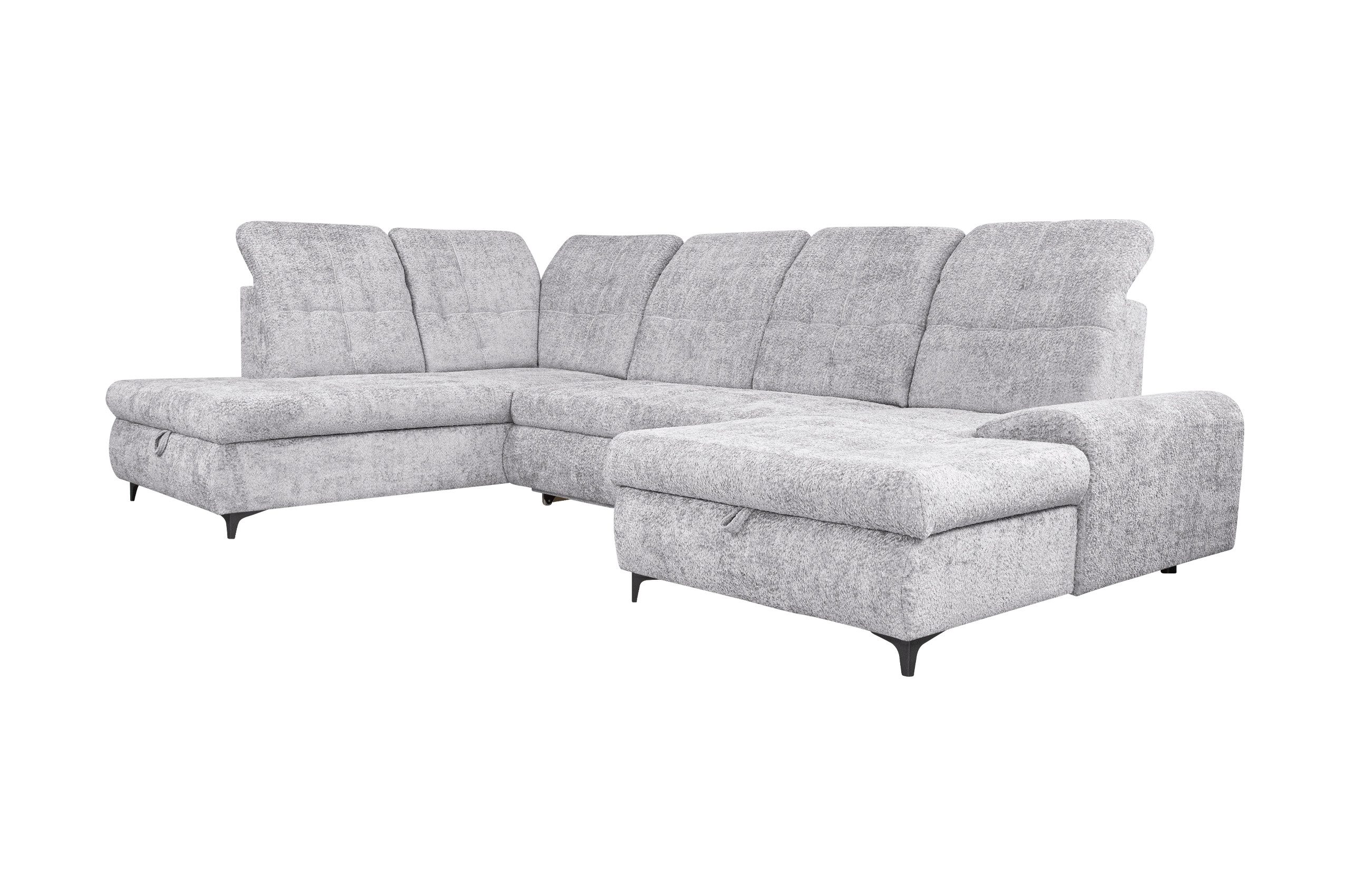 OKAA Sofa Wohnlandschaft Bella 2 mit Schlaffunktion, Bettkasten, inkl.Kopfteil