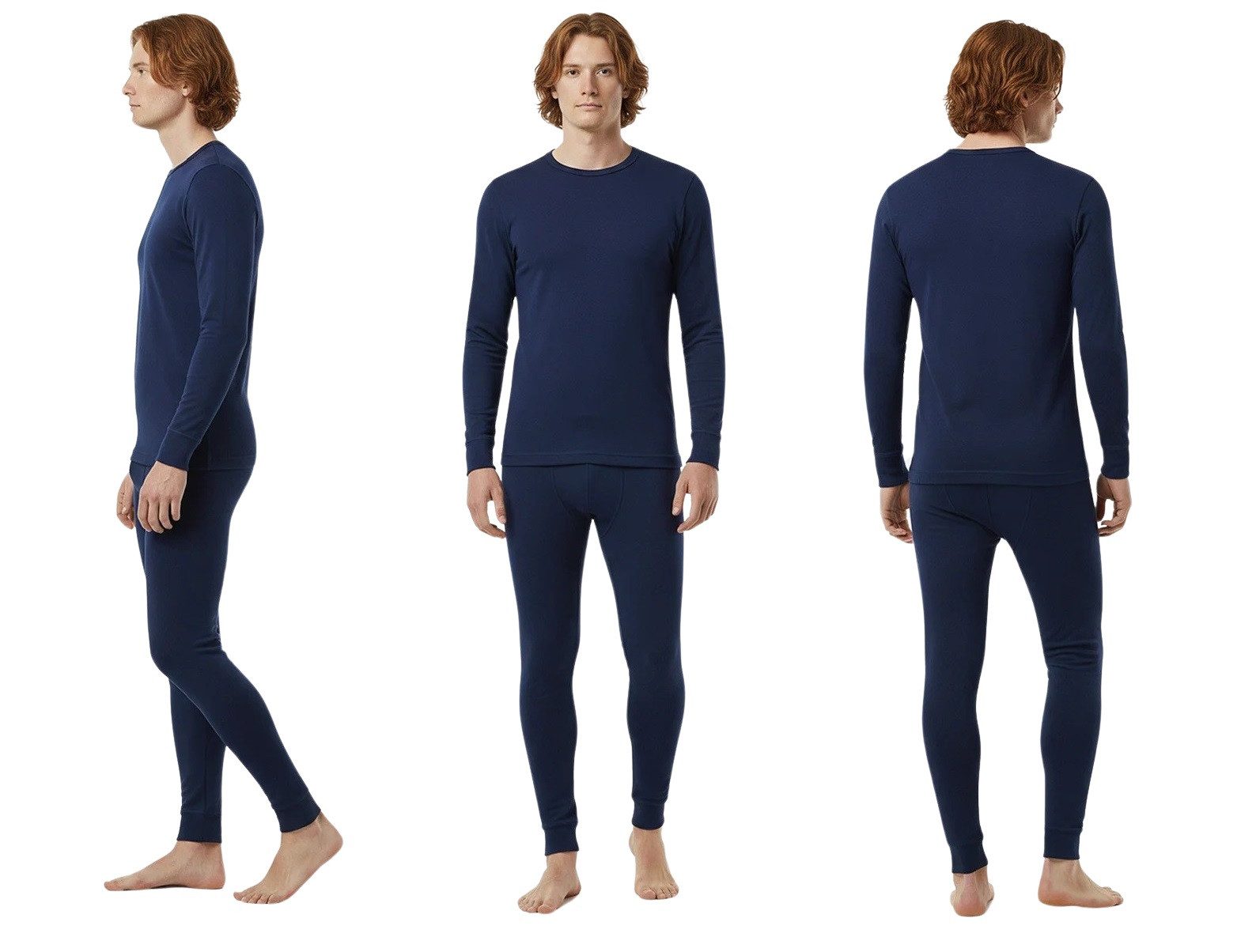 Rungassi Thermounterhose GAUBERT Thermounterwäsche-Set Merinowolle für Herren 0150 Blau bis