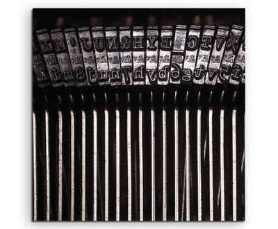 Sinus Art Leinwandbild Künstlerische Fotografie - Schreibmaschine im Detail auf Leinwand