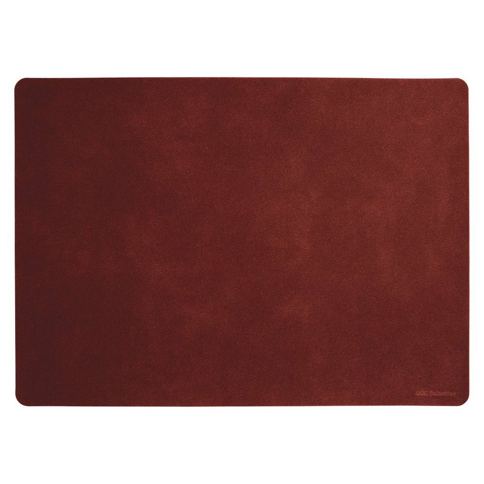Platzset, soft leather optic red earth 33 x 46 cm, ASA SELECTION, Farbe: rot,  Wildlederoptik