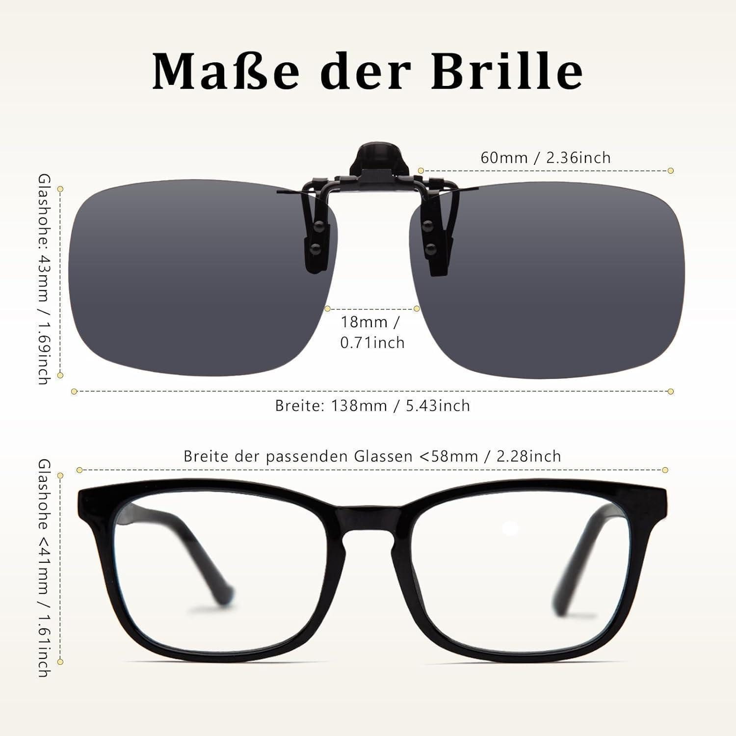 LuxusKollektion Sonnenbrille Clip-On Sonnenbrille Polarisiert UV400 günstig online kaufen