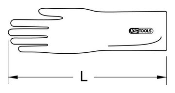 KS Tools Elektriker-Handschuhe Schutzhandschuh mit Schutzisolierung, Größe 9, rot