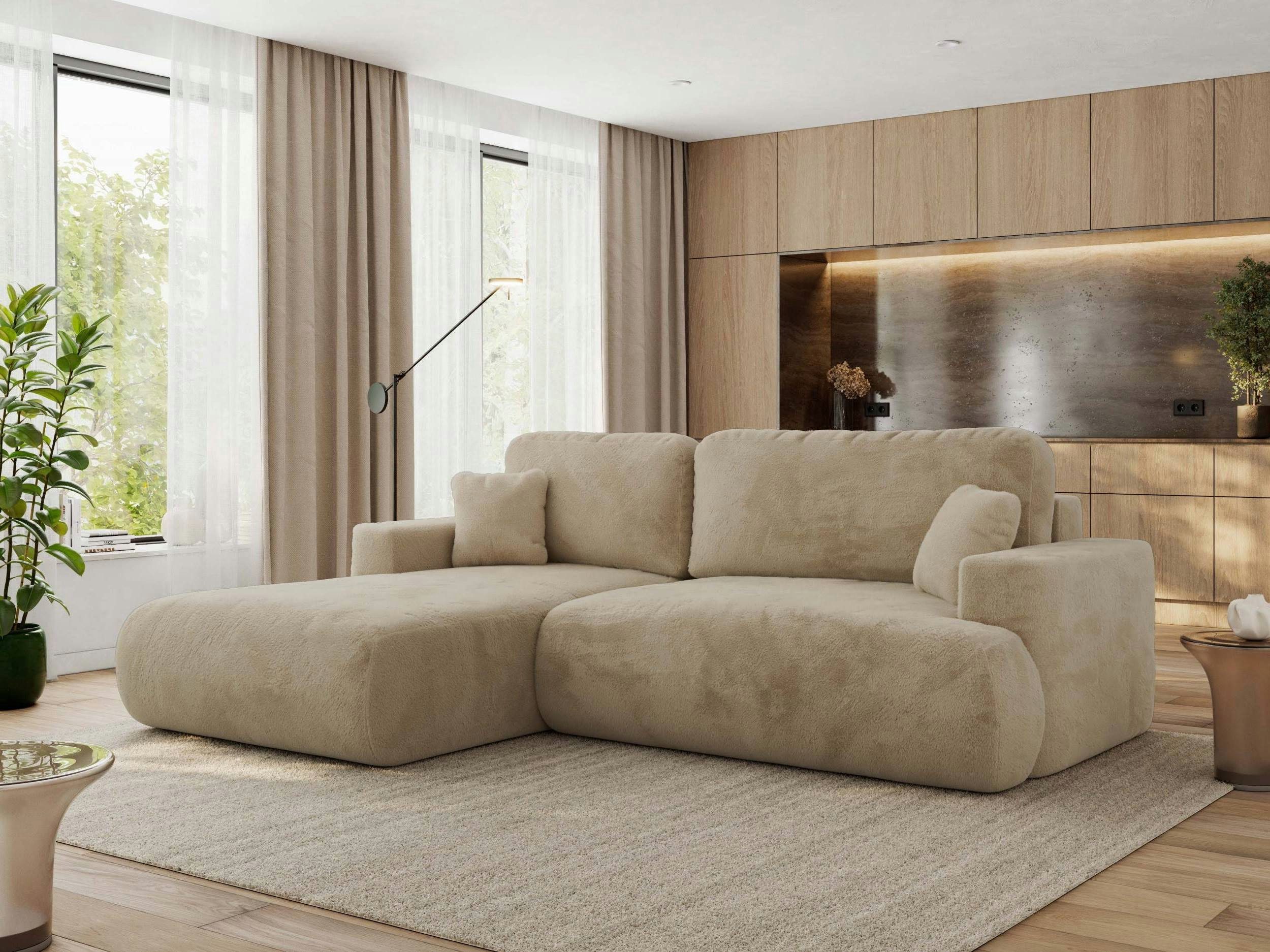 MKS MÖBEL Ecksofa OVO L, Set, mit Schlaffunktion und Bettkasten, DL-Automat, rechts/links wählbar, HR-Schaum & Wellenfedern