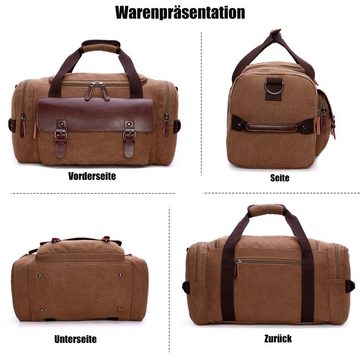 TAN.TOMI Reisetasche Sporttasche, Reisetasche, Sporttasche Damen und Herren, Segeltuch Canvas Unisex Sporttaschen für Sport, Reisen, Weekender