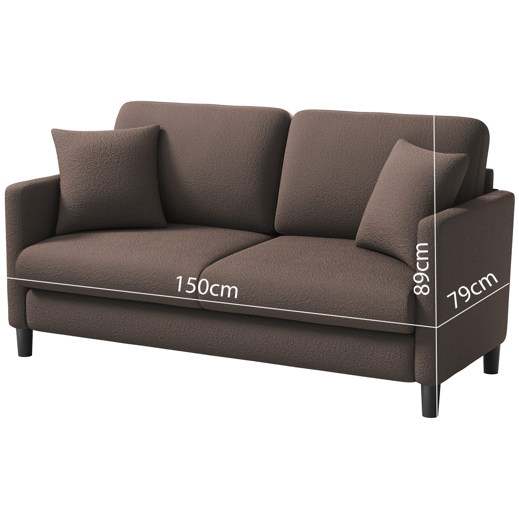 OUNUO Sofa 2-Sitzer Modernes Polstersofa Couch günstig online kaufen