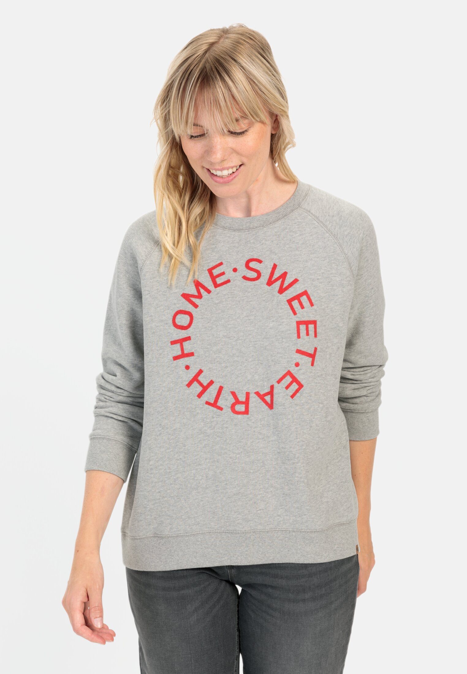 camel active Sweatshirt mit Print Langarm Rundhals günstig online kaufen