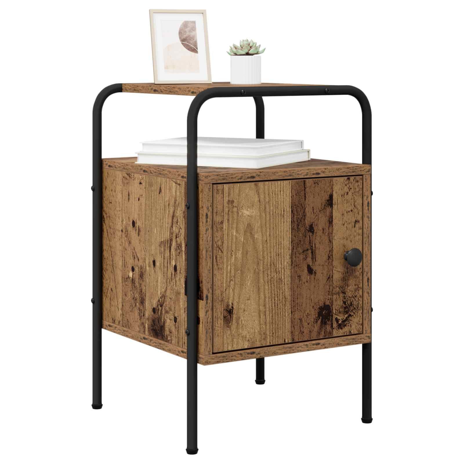 vidaXL Nachttisch Nachttisch 2 Stk. Altholz 35 x 36,5 x 56 cm Holzwerkstoff (2-St)