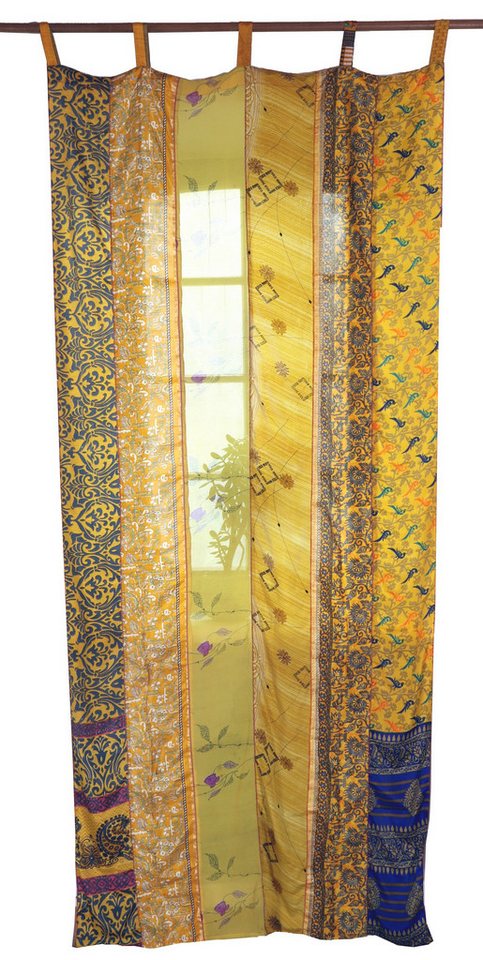 Guru-Shop Vorhang Seidiger Vorhang (1 Stk) Gardine aus Patchwork..