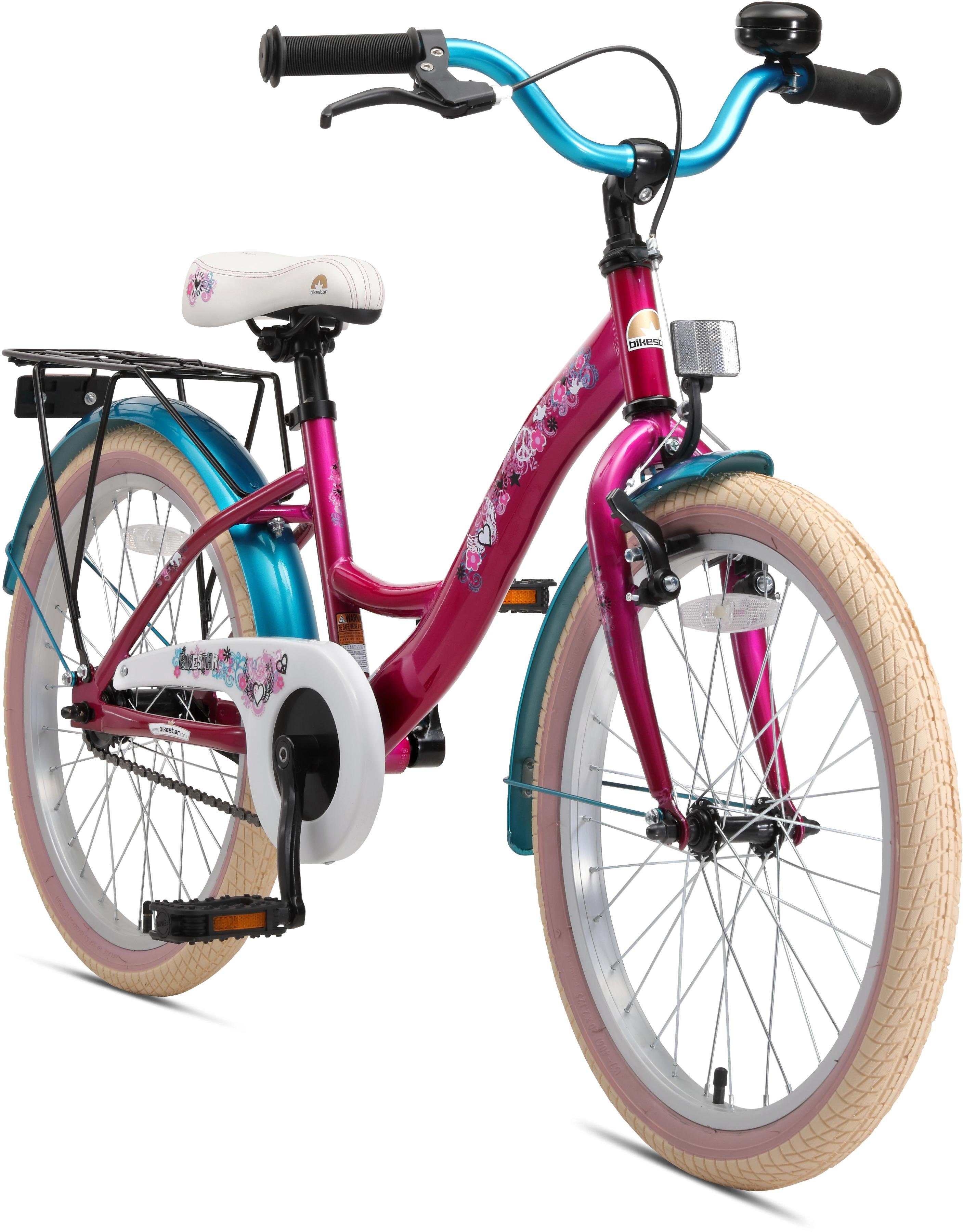 Bikestar Jugendfahrrad Classic, 1 Gang, für Damen