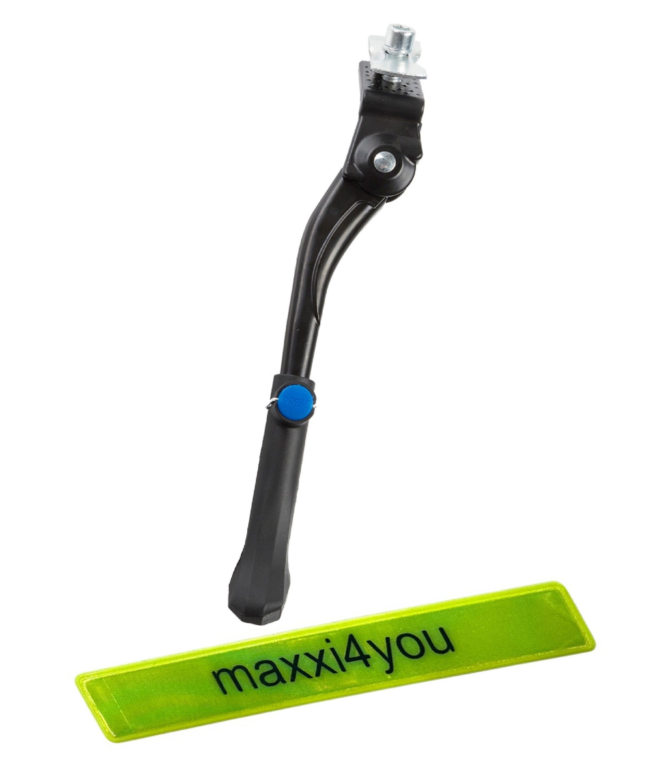 maxxi4you Fahrrad-Seitenständer Kinderfahrrad Seitenständer verstellbar inkl. maxxi4you Reflexband