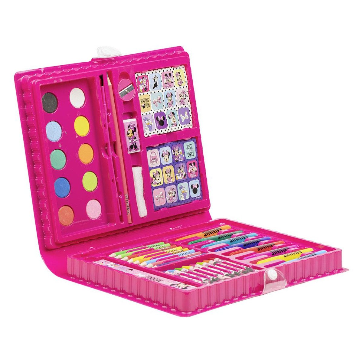 Cerda Kreativset Disney Minnie Kreatives Schreib- und Malset mit Minnie-Motiv, (Mal- und Schreibset für Kinder, Kompaktes Kreativset für Kinder im Minnie Mouse Design), Kompakt und tragbar