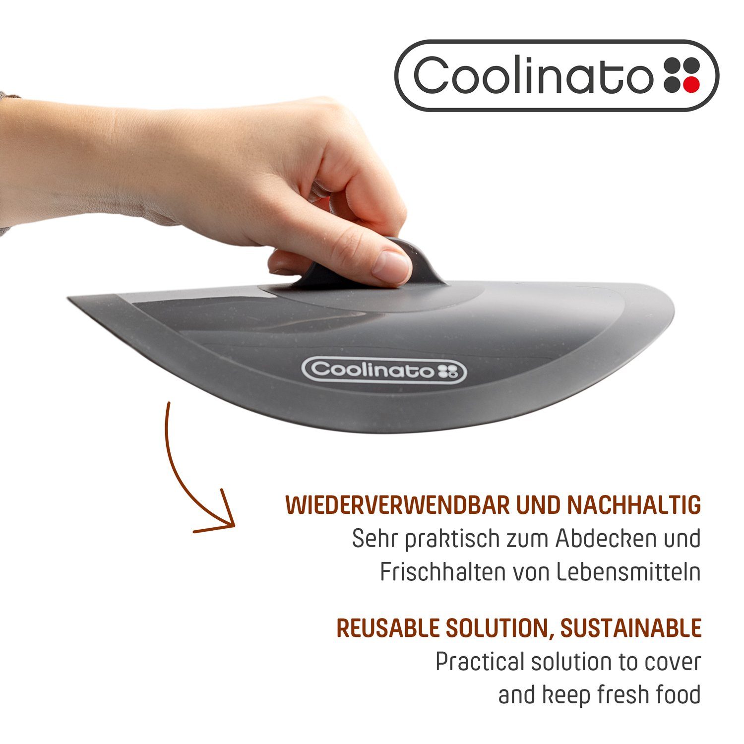Coolinato Frischhaltedeckel Set 3tlg Silikon Deckel, (3-tlg)