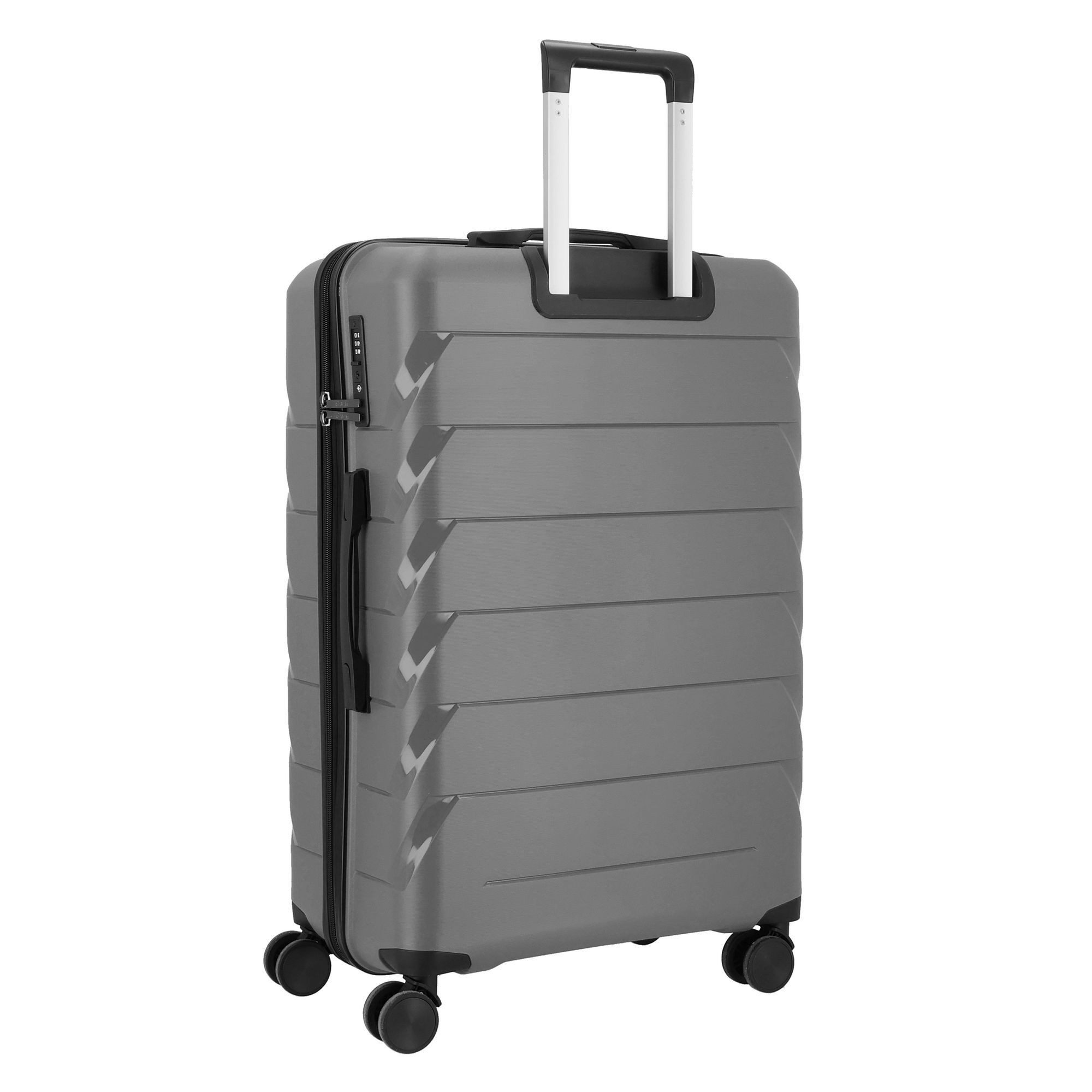 D&N Hartschalen-Trolley Travel Line, 4 Rollen, Polypropylen