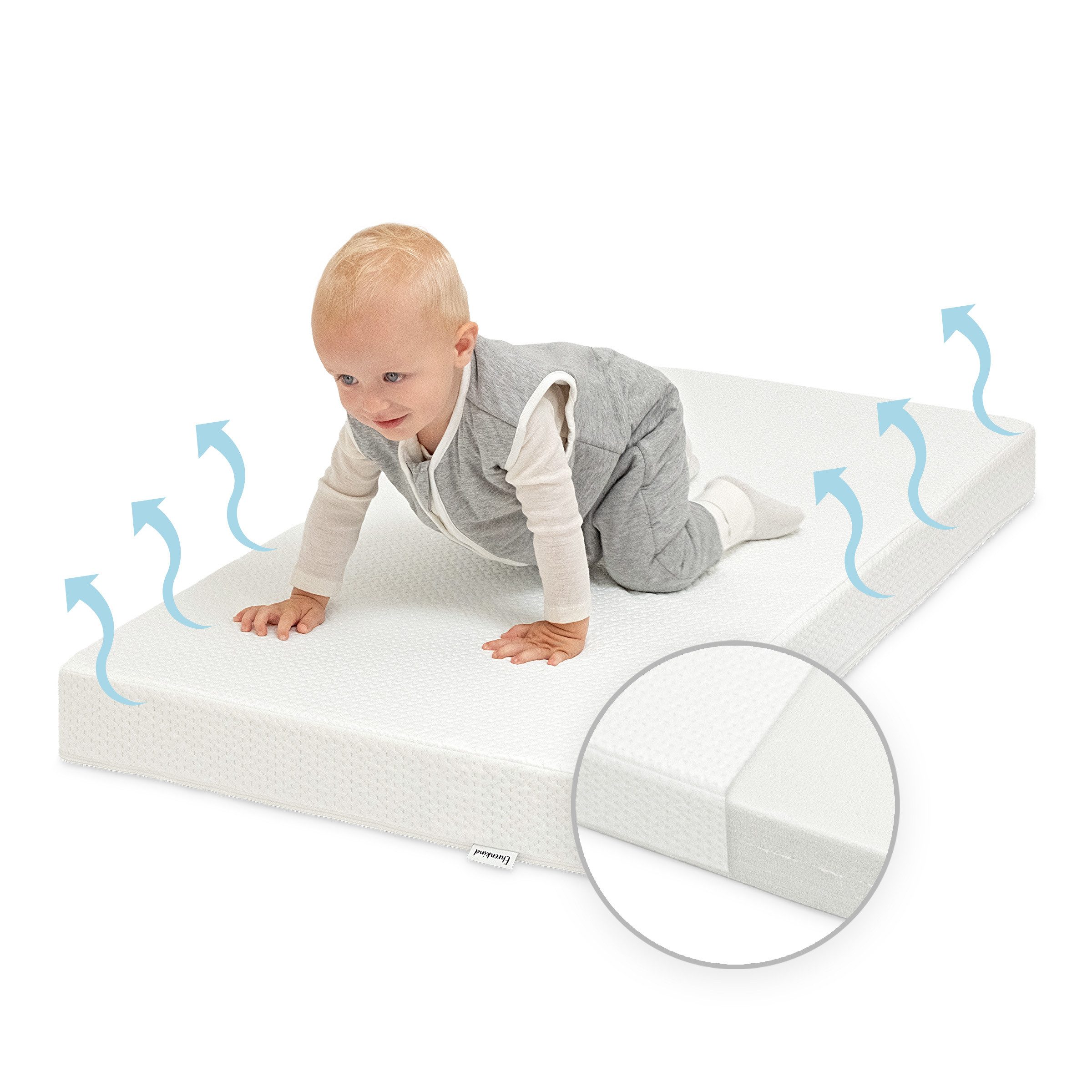 Kindermatratze wasserdicht, Ehrenkind, 10 cm hoch, (HR-Kaltschaum mit Rundum-Membran, atmungsaktiv & Nässeschutz), Made in Germany