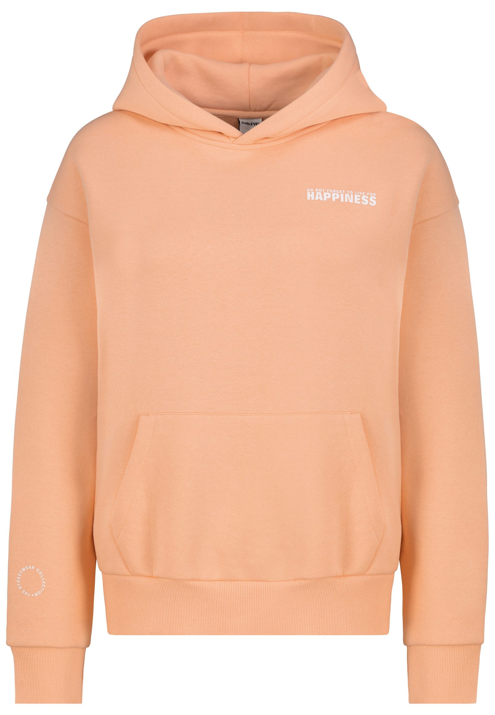 SUBLEVEL Hoodie mit Logo-Print und Kängurutasche Sweat