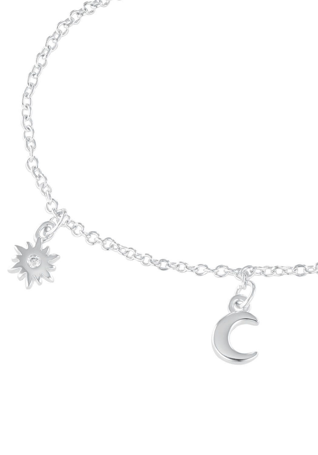  Junior Armband Sonne, Mond und Sterne, 2036884, mit Zirkonia (synth),  Sonne, Mond und Sterne: Kinder Mädchen Armband von | Silberarmbänder