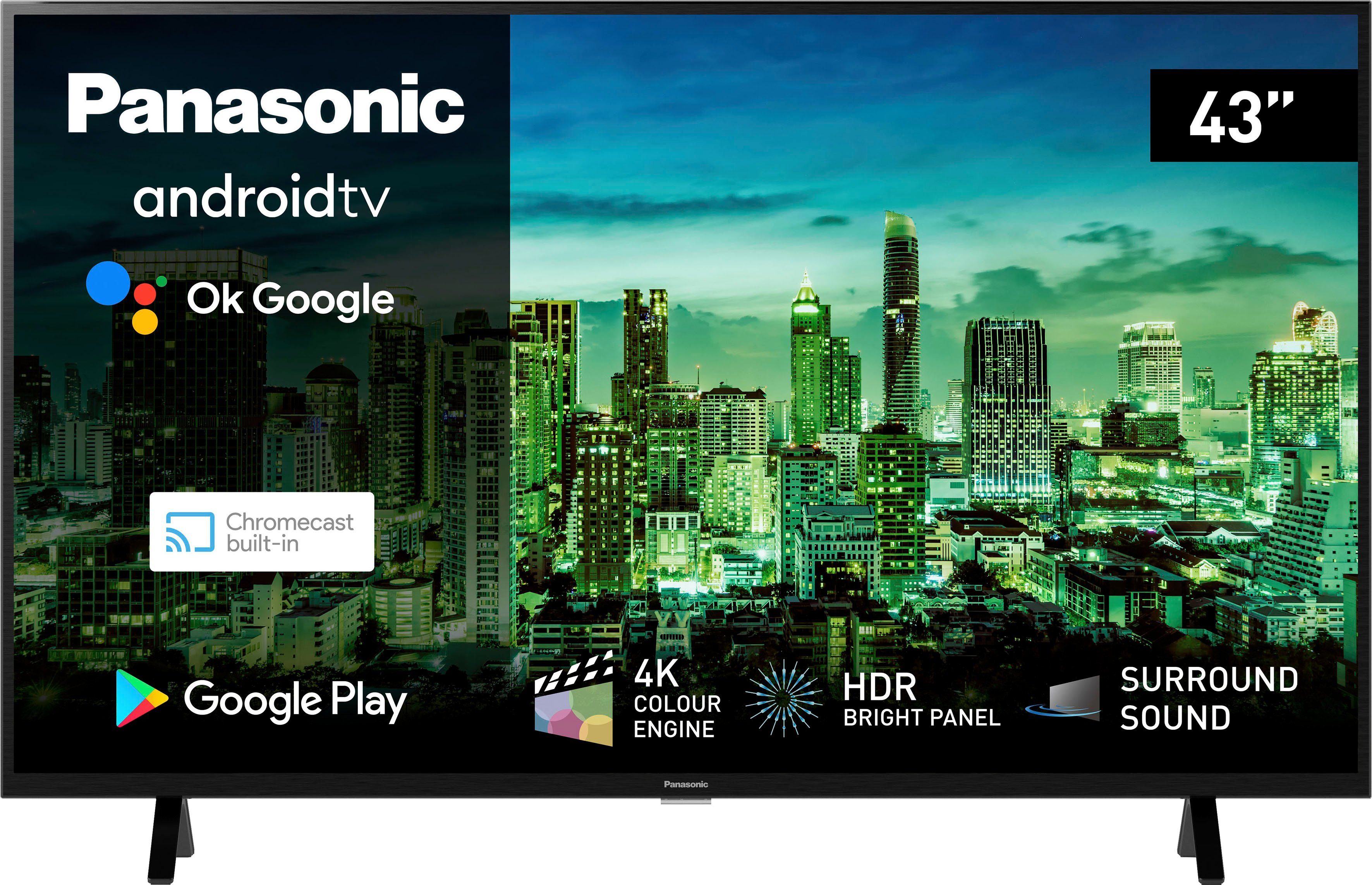 Panasonic TX-43LXW704 LED-Fernseher (108 cm/43 Zoll, 4K Ultra HD, Android TV,  Smart-TV)