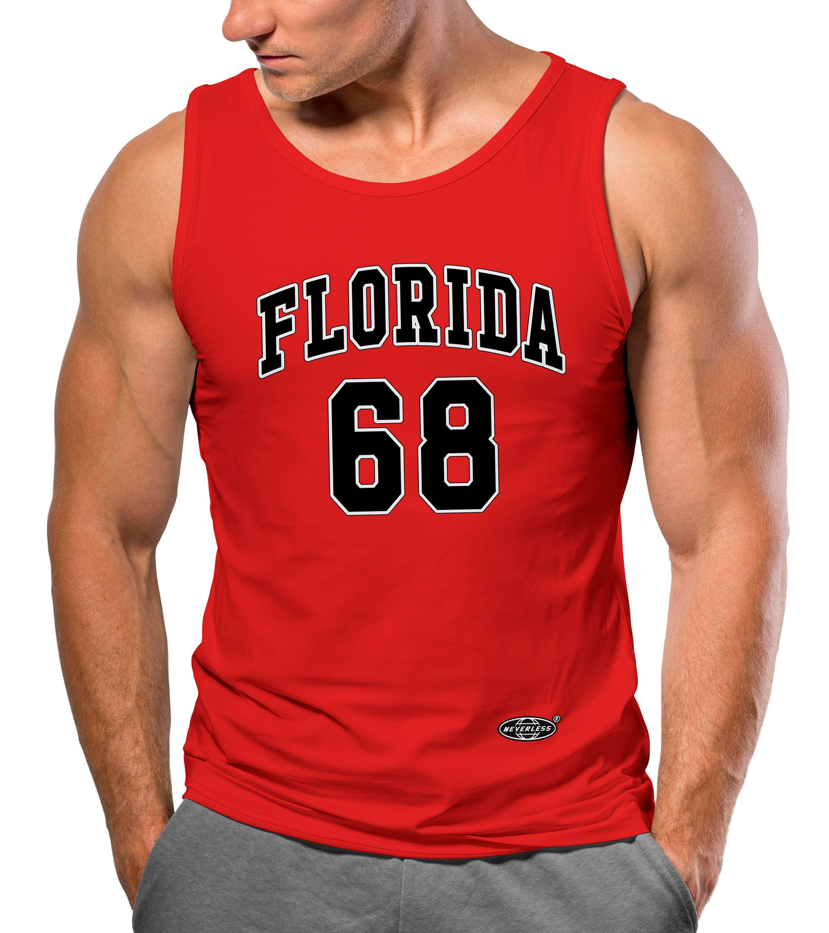 Neverless Tanktop Herren Tank-Top Print Florida günstig online kaufen