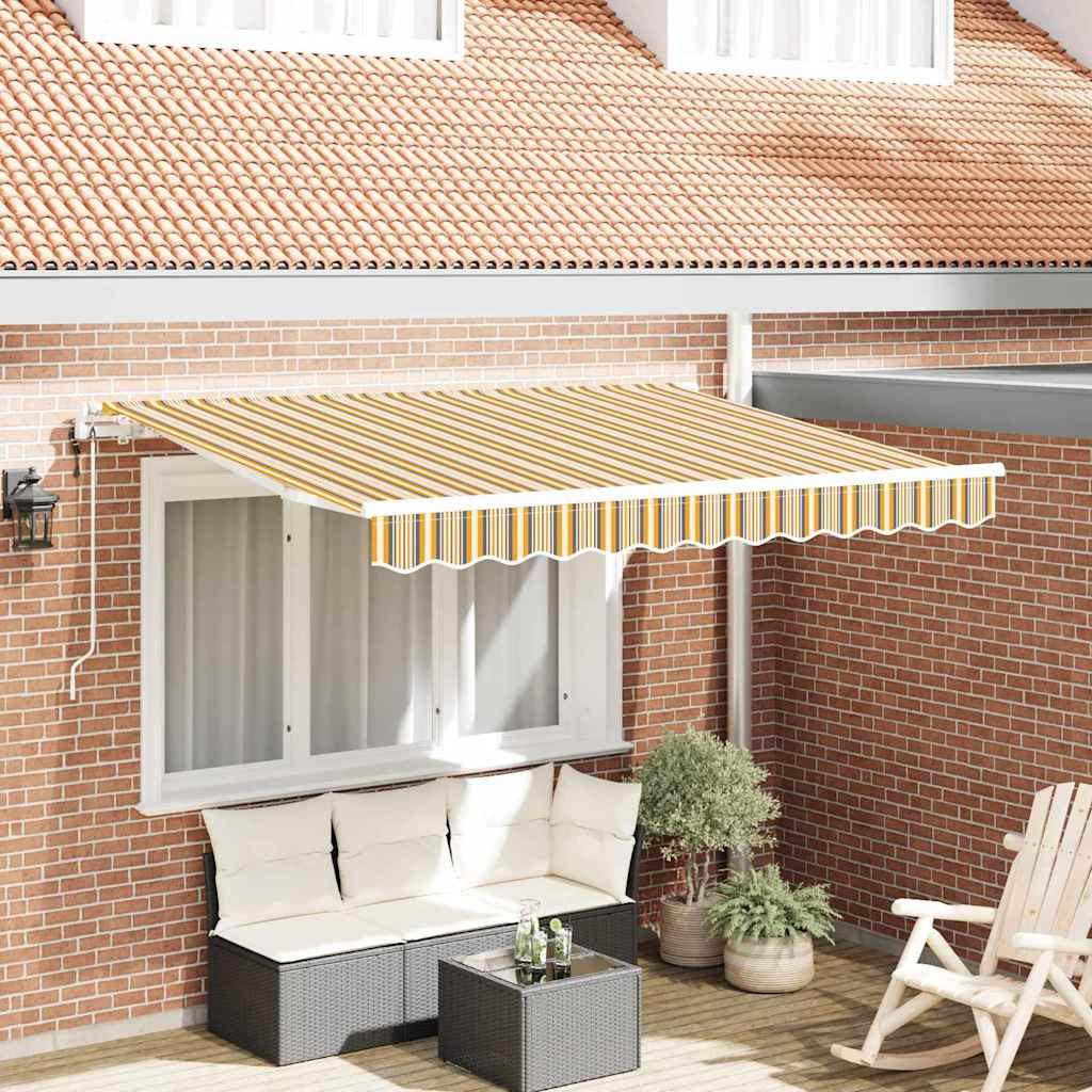 vidaXL Markise Ausziehbare Markise Gelb 300 x 200 cm Stoff (1-St)
