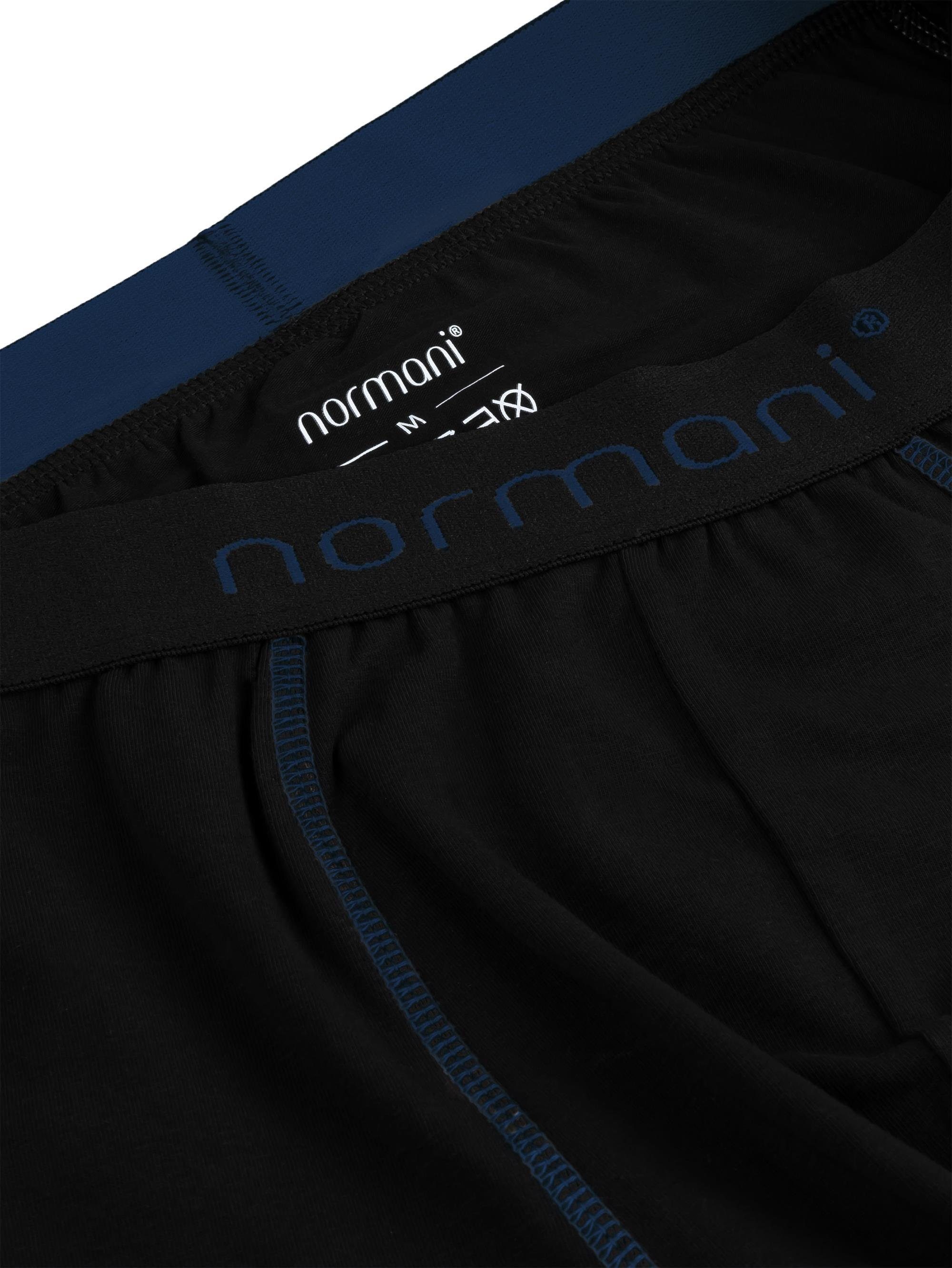 normani Boxershorts 6 aus Männer für Herren Baumwolle Dunkelblau atmungsaktiver Baumwoll-Boxershorts Unterhose