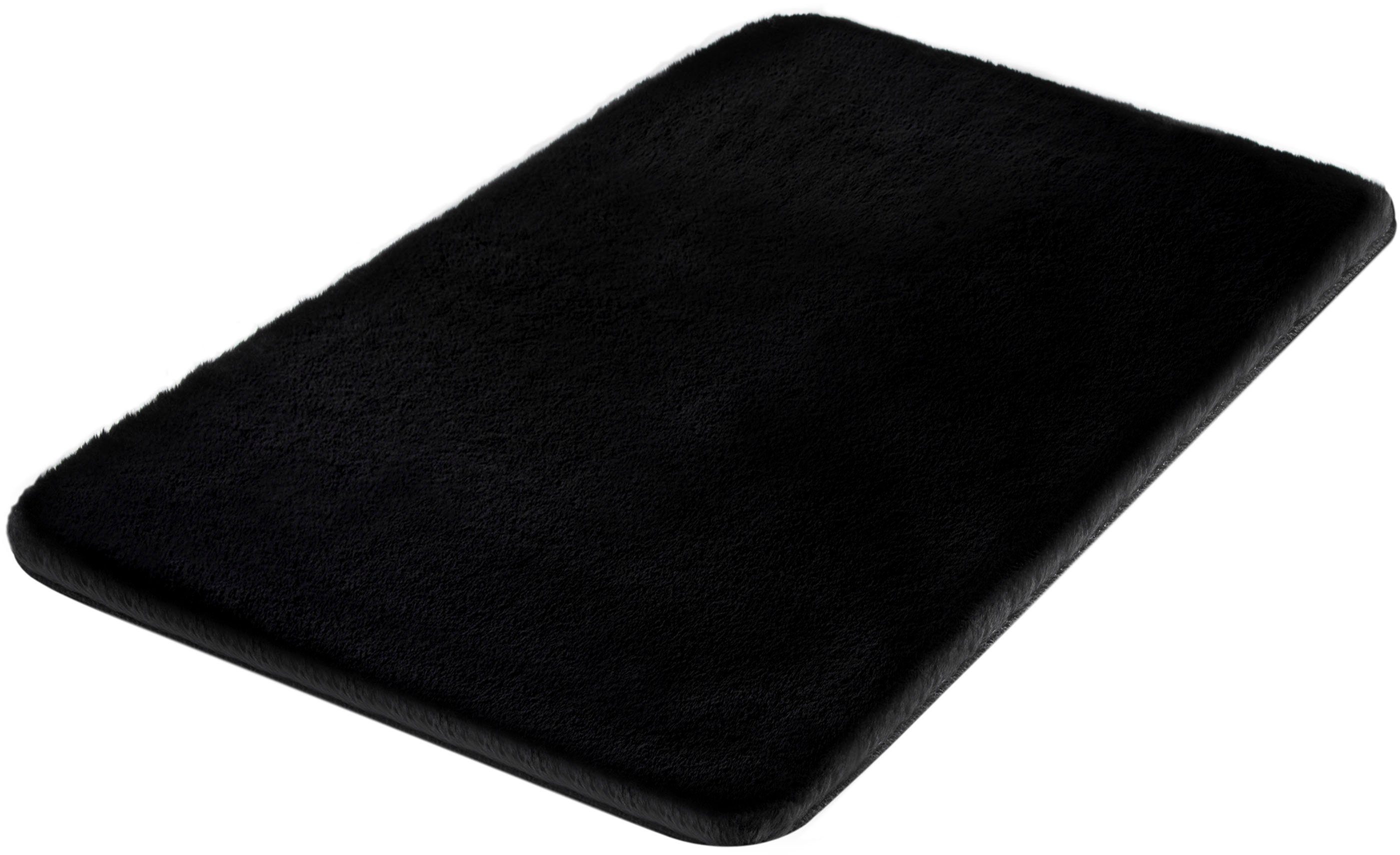 Kleine Wolke Badematte Cony, Badvorleger, Badezimmer Teppich, Höhe 25 mm, rutschhemmend beschichtet, fußbodenheizungsgeeignet, Polyester, rechteckig, Badteppich, Fell-Optik, Uni Farben, besonders weich & kuschelig