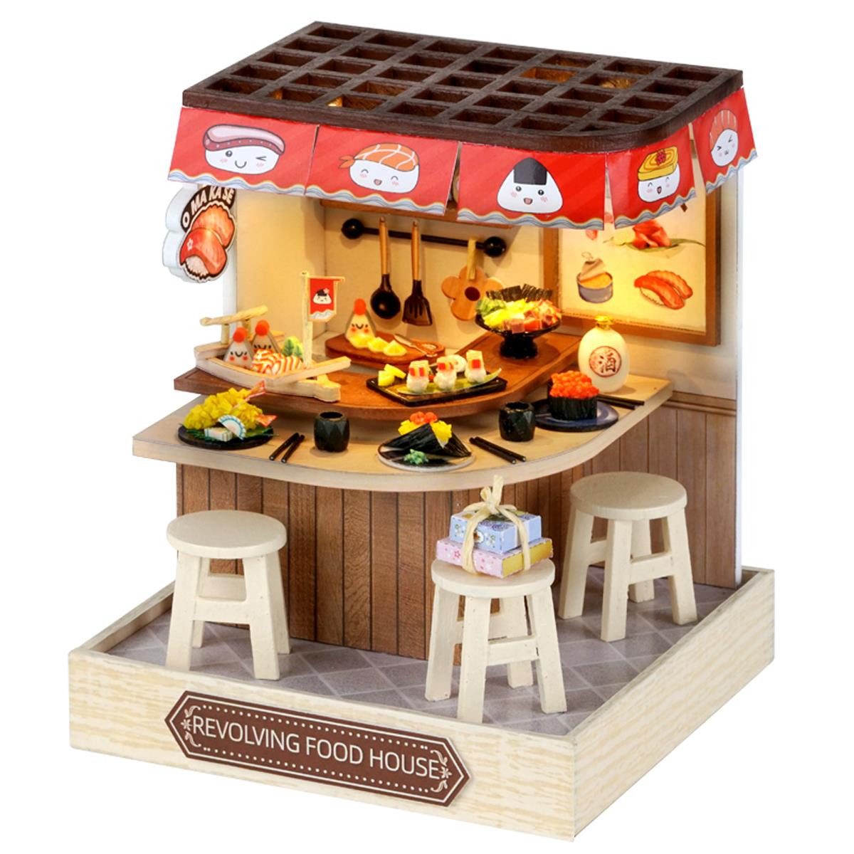 Cute Room 3D-Puzzle DIY Miniaturhaus Modellbausatz Revolving Sushi, Puzzlet günstig online kaufen