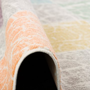 Designteppich Designer Teppich Pastell Ivy Bunt Karo Vintage, Pergamon, Rechteckig, Höhe: 11 mm