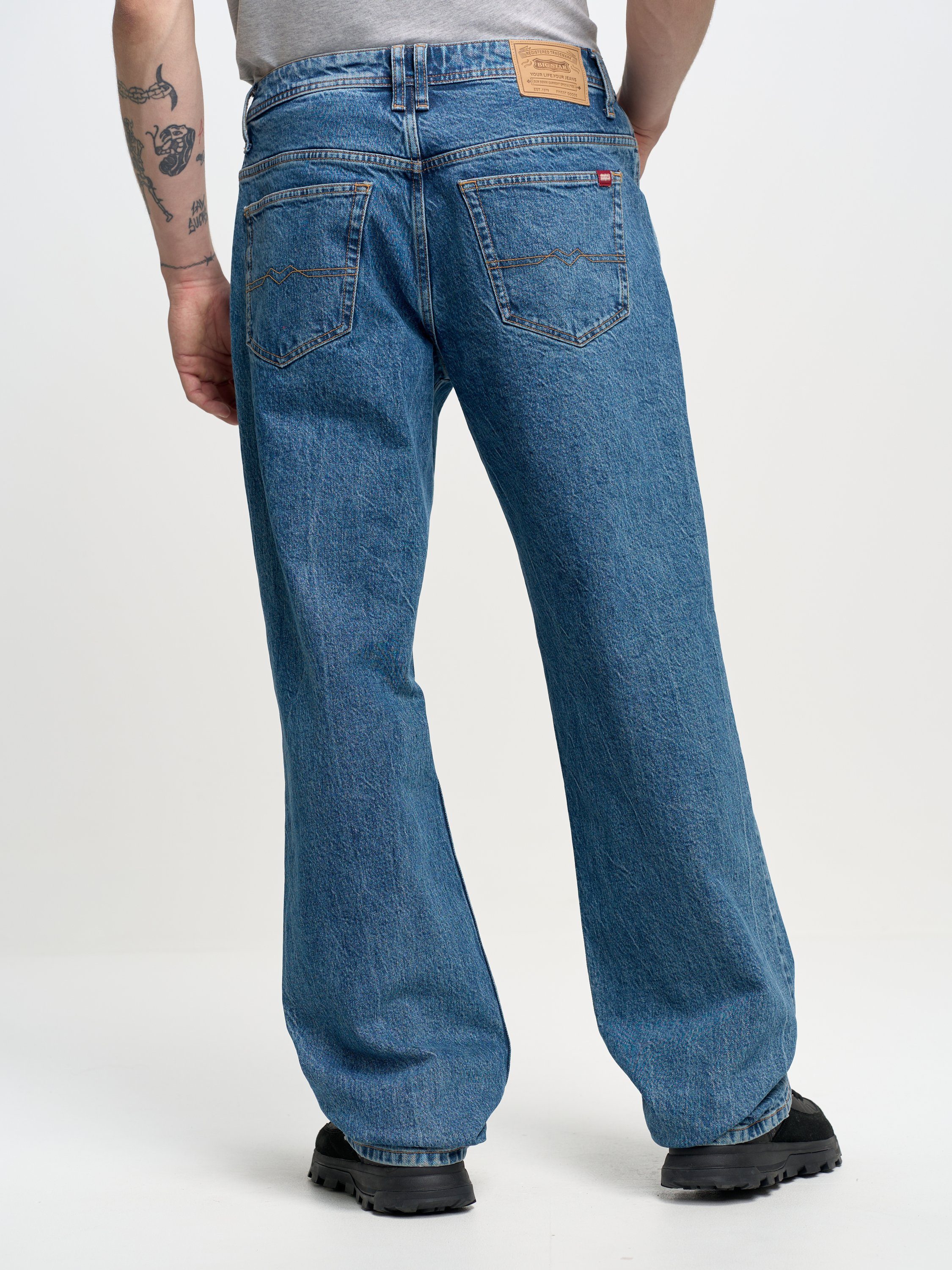 (1-tlg) BLAU STAR BIG Loose-fit-Jeans SILVERMINE