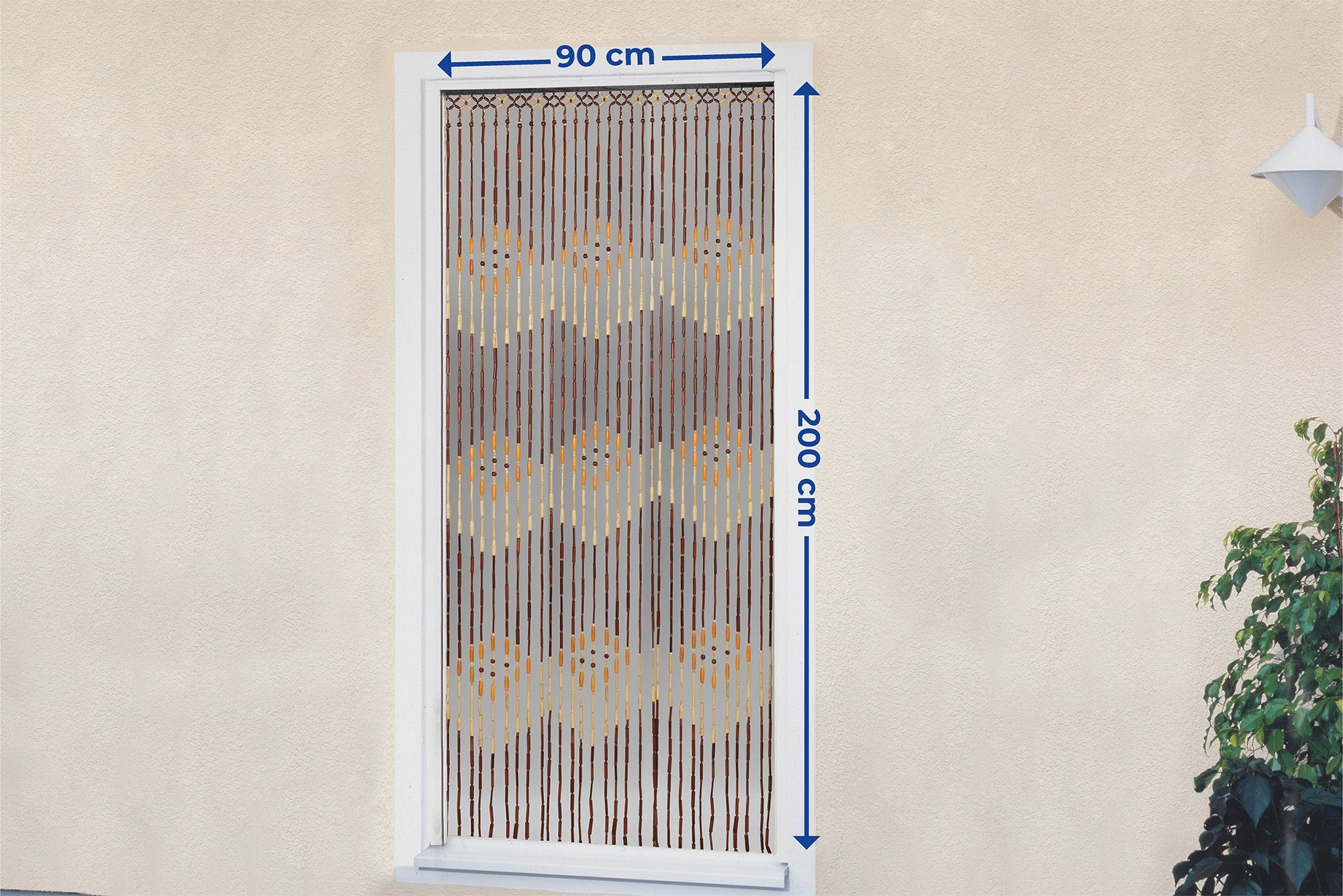 Türvorhang Holzperlen, Maximex, Hakenaufhängung (1 blickdicht, Handarbeit St)