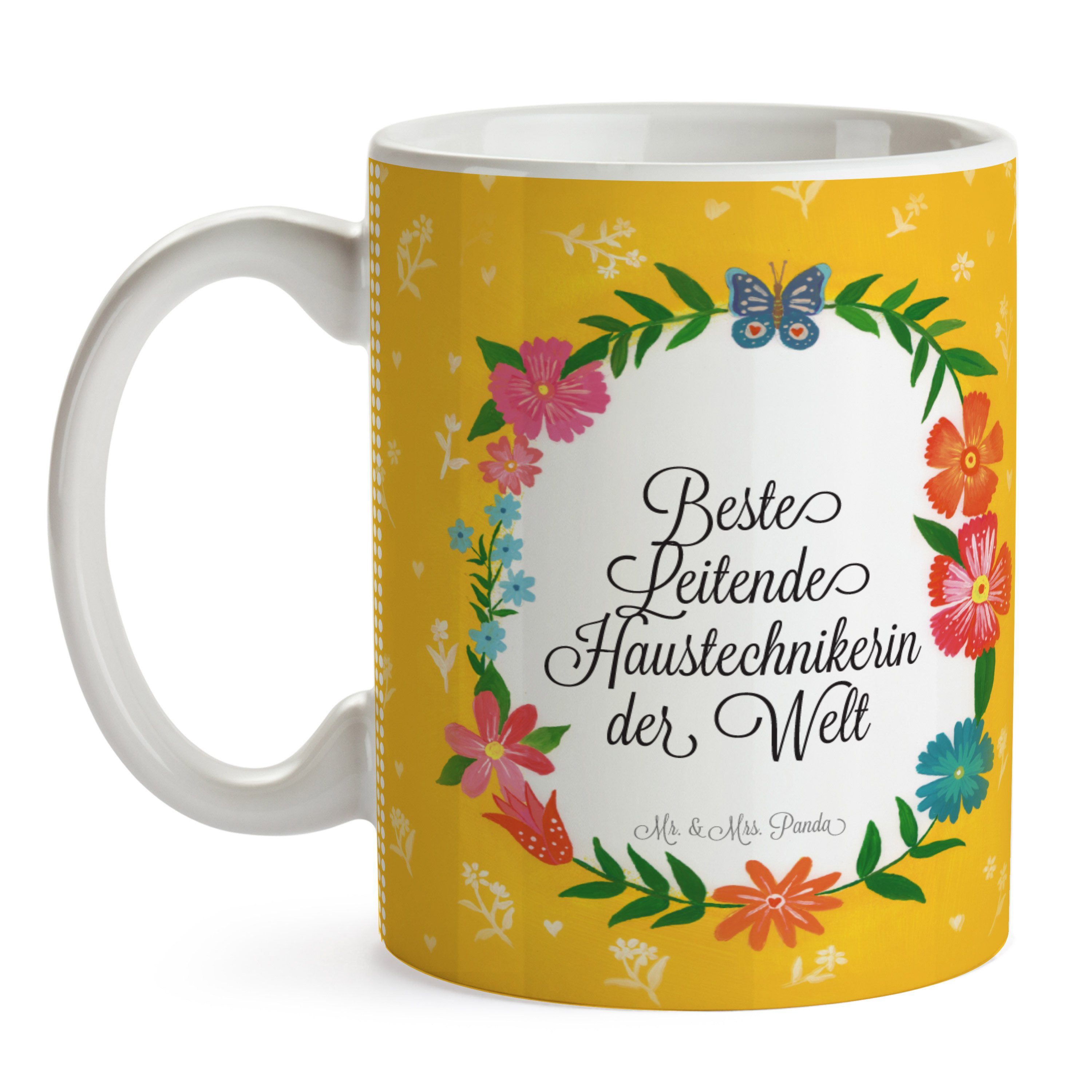 Leitende Kaffeetass, Keramik Mrs. Tasse Berufsschule, Panda & Haustechnikerin Geschenk, Mr. Becher, -