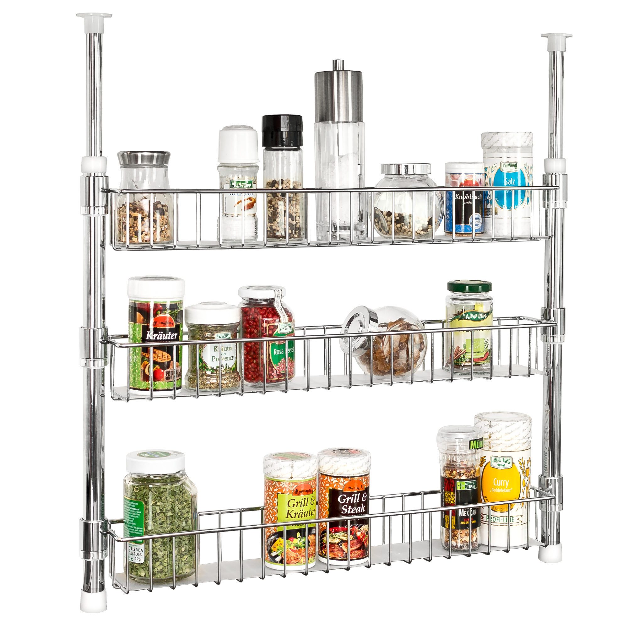 bremermann Küchenregal Teleskop-Gewürzregal, Teleskopregal mit 3 Korbablage günstig online kaufen