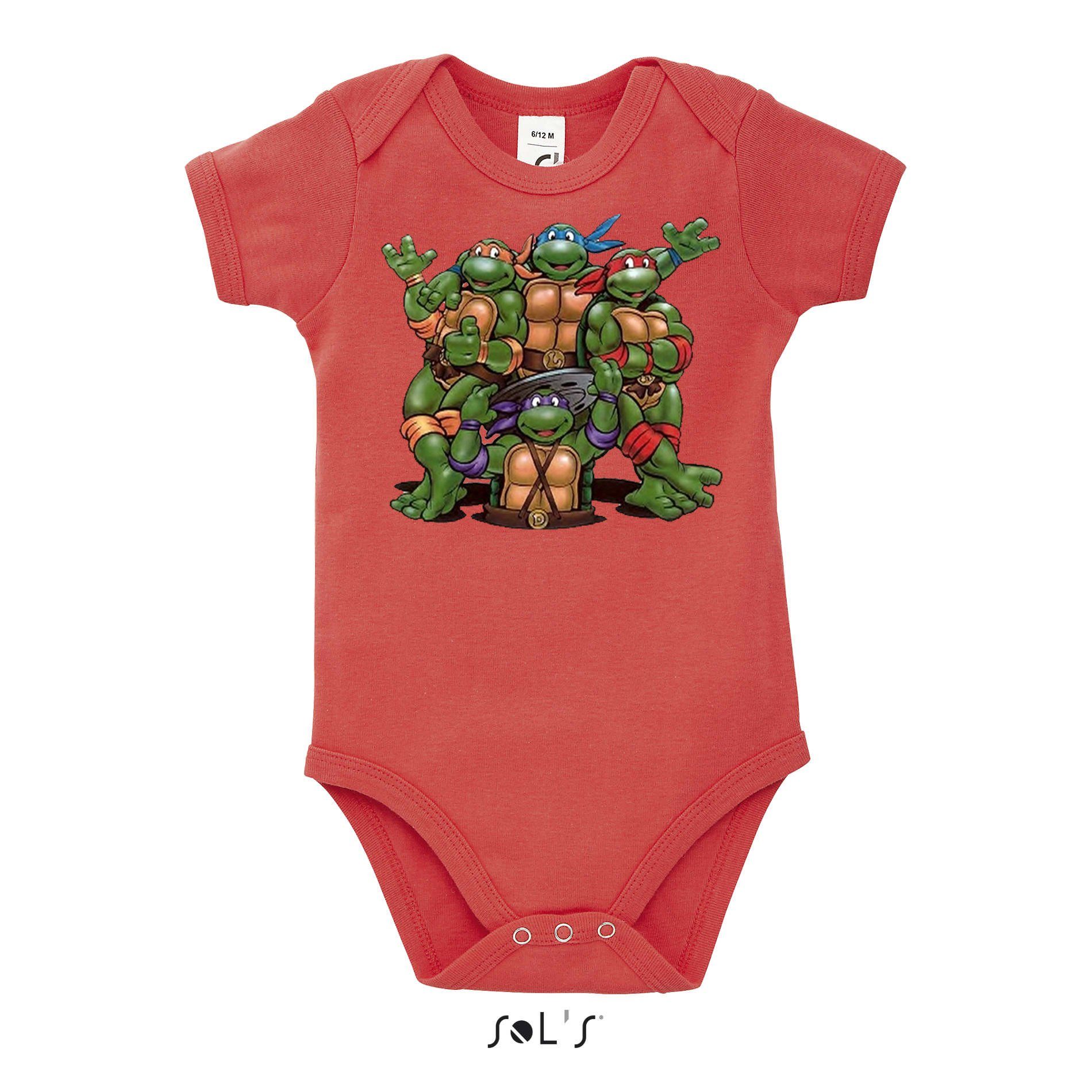 Blondie & Brownie Strampler Turtles Ninja Baby Kinder mit Druckknopf