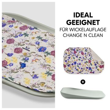 Hauck Wickelauflage Changing Mat Liner - Floral Beige, Auflage / Topper & Handtuch für Wickelauflagen wie Change N Clean