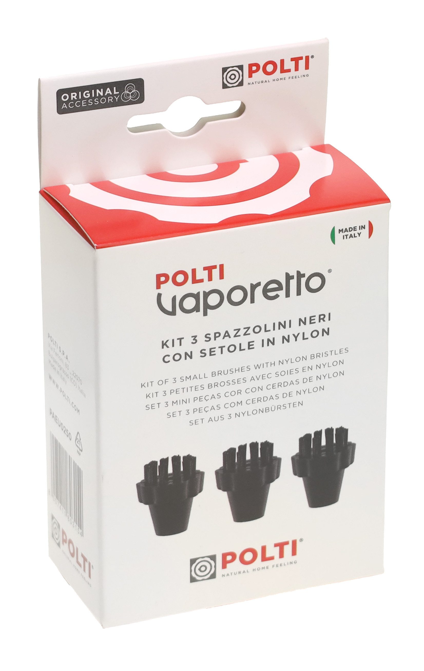 Bürste POLTI PAEU0250 3x Nylonrundbürsten für Dampfreiniger (Beschreibung)