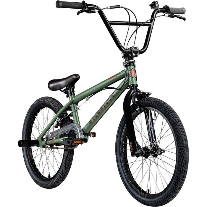 bullseye BMX-Rad Project 301 1 Gang 20 Zoll Einsteiger BMX Fahrrad für Jugendliche und Erwachsene 145 - 175 cm Singlespeed Freestyle Wheelie Bike
