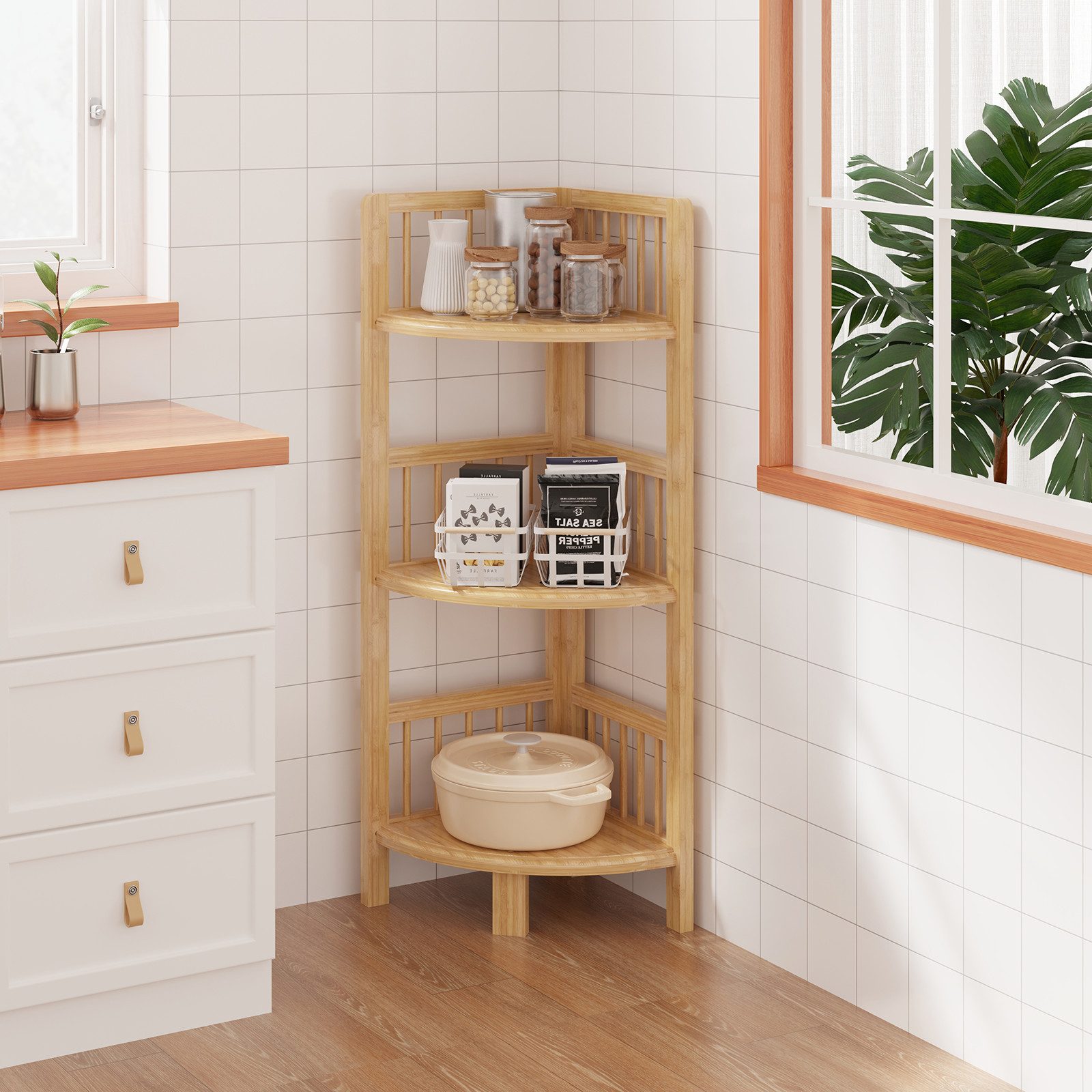 Dripex Standregal Badezimmerregal Bücherregal Eckregale für Küchen günstig online kaufen