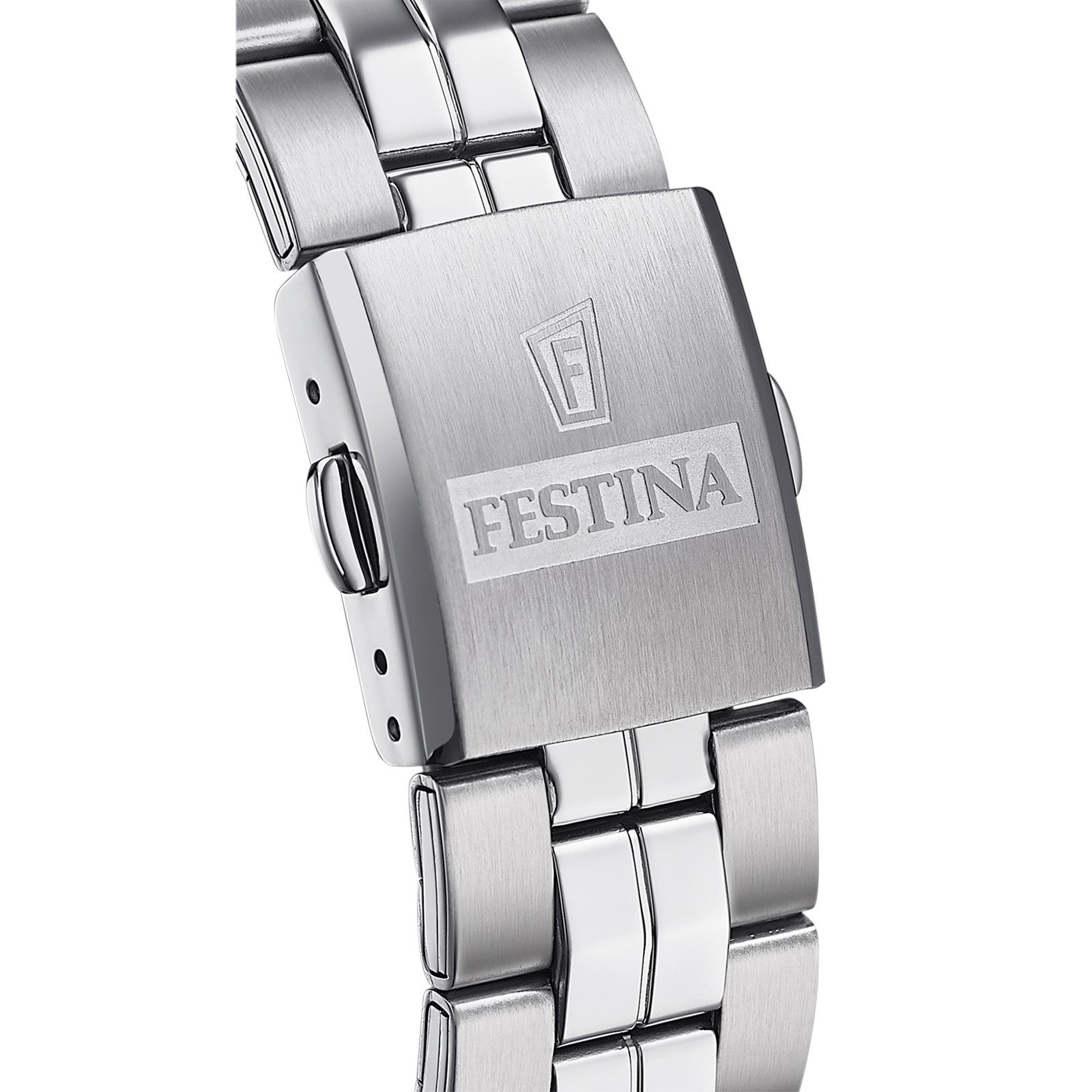 Festina Quarzuhr Festina Herren Uhr F20437/1 Edelstahl, (Analoguhr), Herren Armbanduhr rund, Edelstahlarmband silber