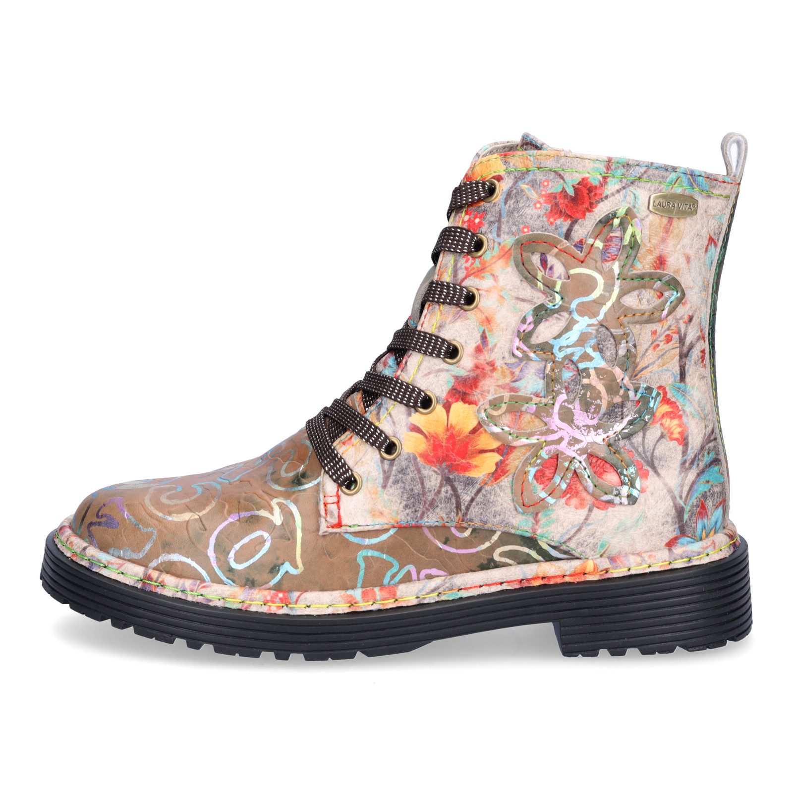 LAURA VITA Laura Vita Damen Schnürboot beige multi Schnürboots günstig online kaufen