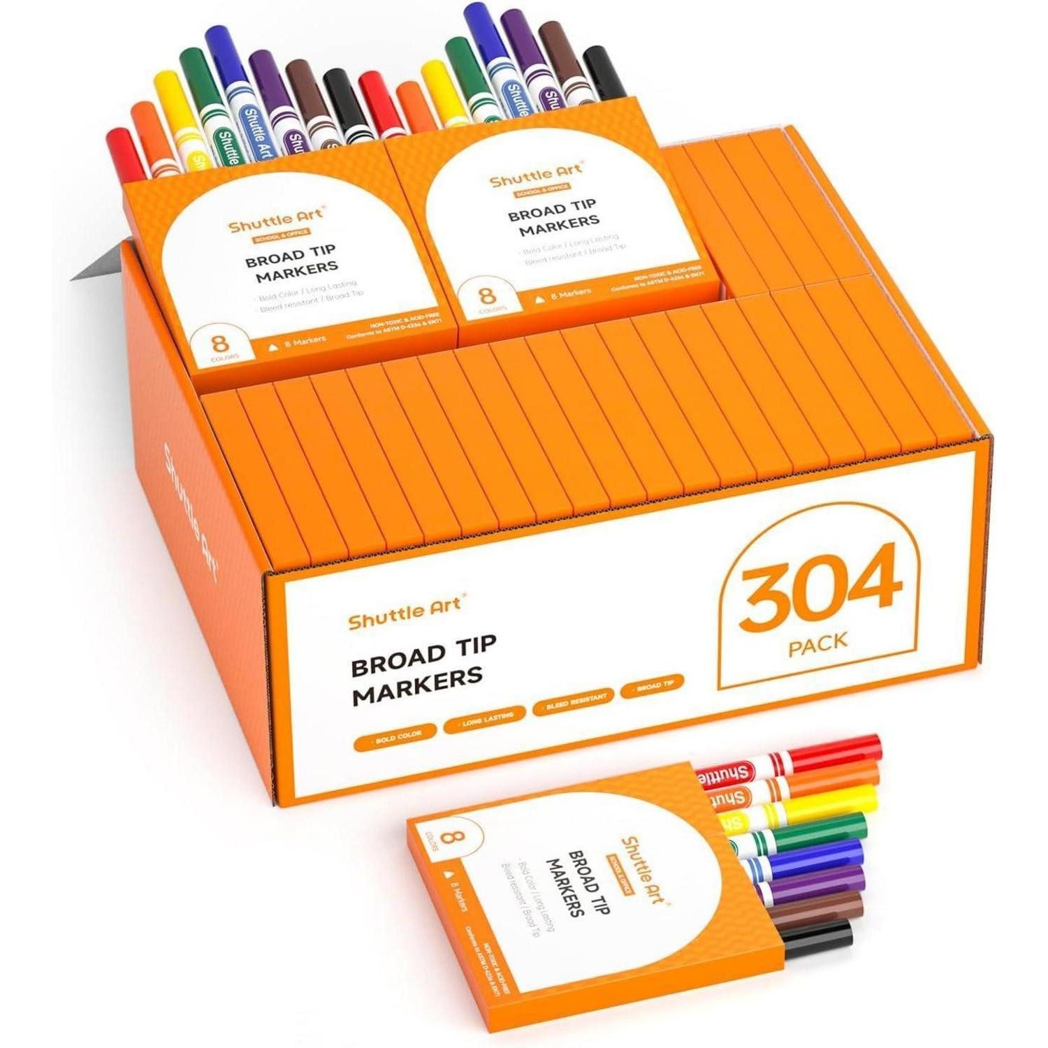 LuxusKollektion Filzstift Filzstifte Kinder auswaschbar 304 8 Farben 1 stück (304er Pack)